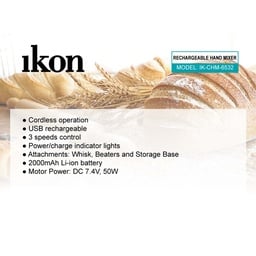 Ikon Cordless Hand Mixer IKCHM6532