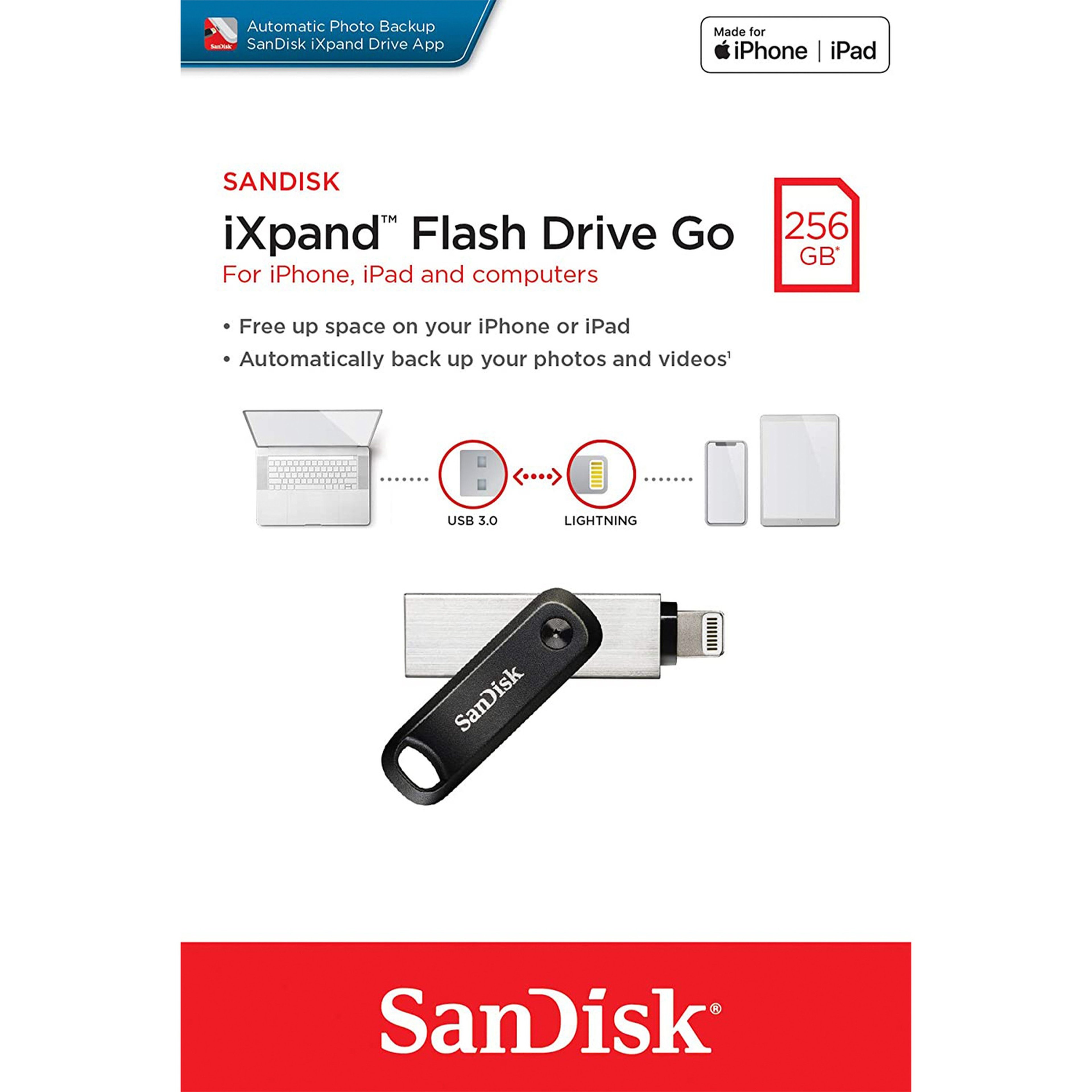 Sandisk iXpand Flash Drive Go, 256 GB