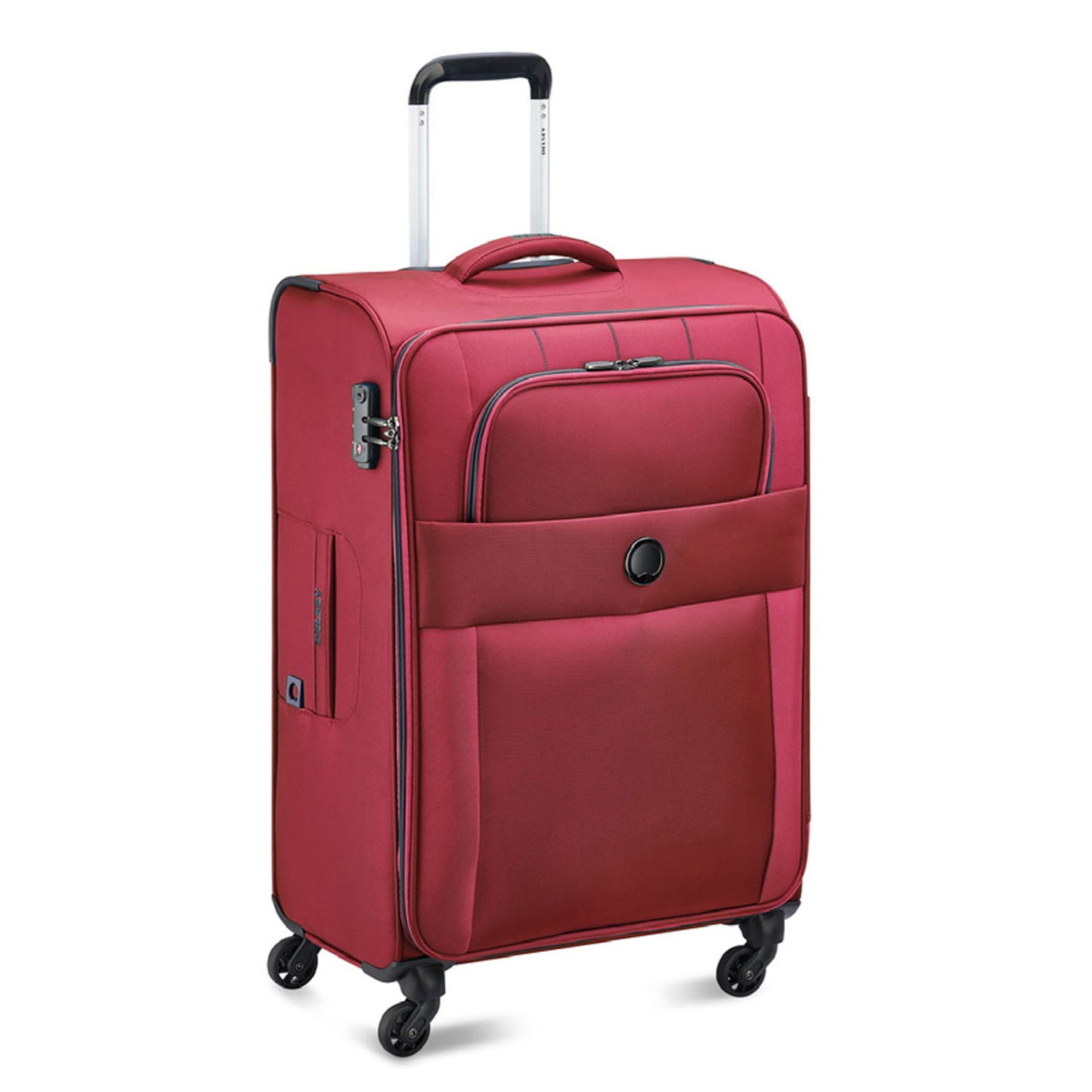 Delsey Cuzco 55 cm Soft Trolley, 4 Wheels, Red