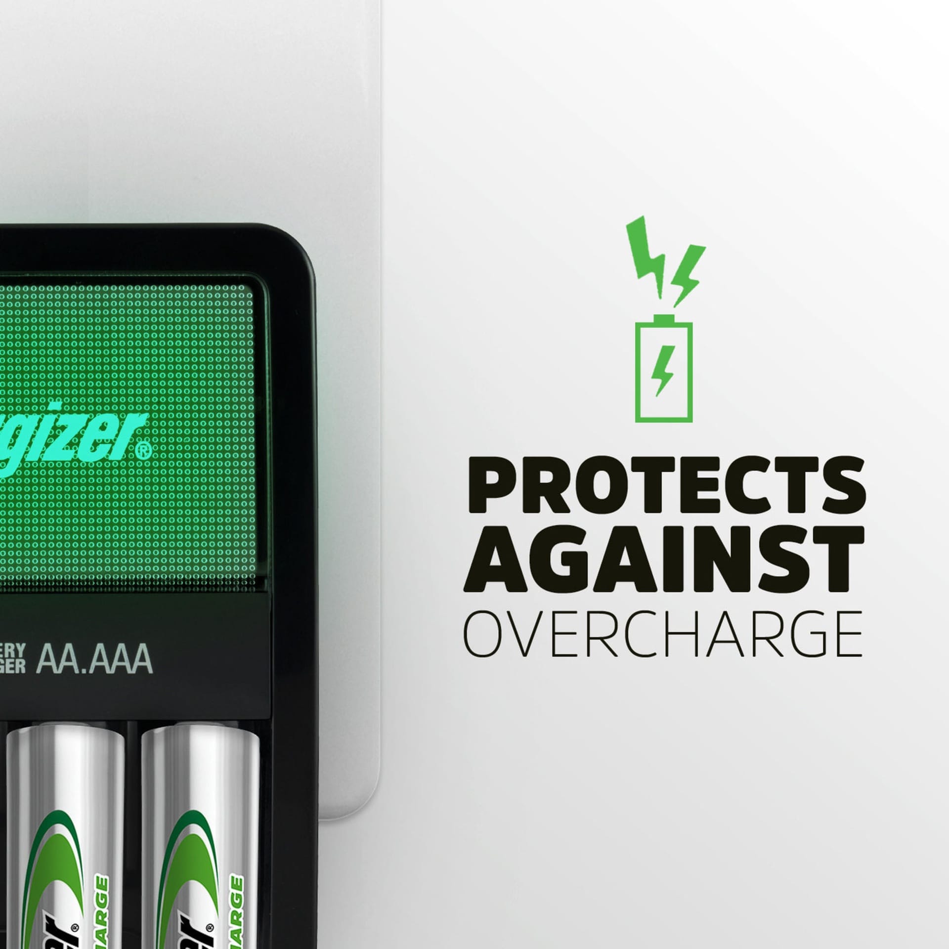 Energizer Recharge Maxi Charger UK & 2 AA Batteries, Combo Pack
