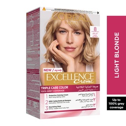 L'Oreal Paris Excellence Creme Color 8 Light Blonde 1 pkt