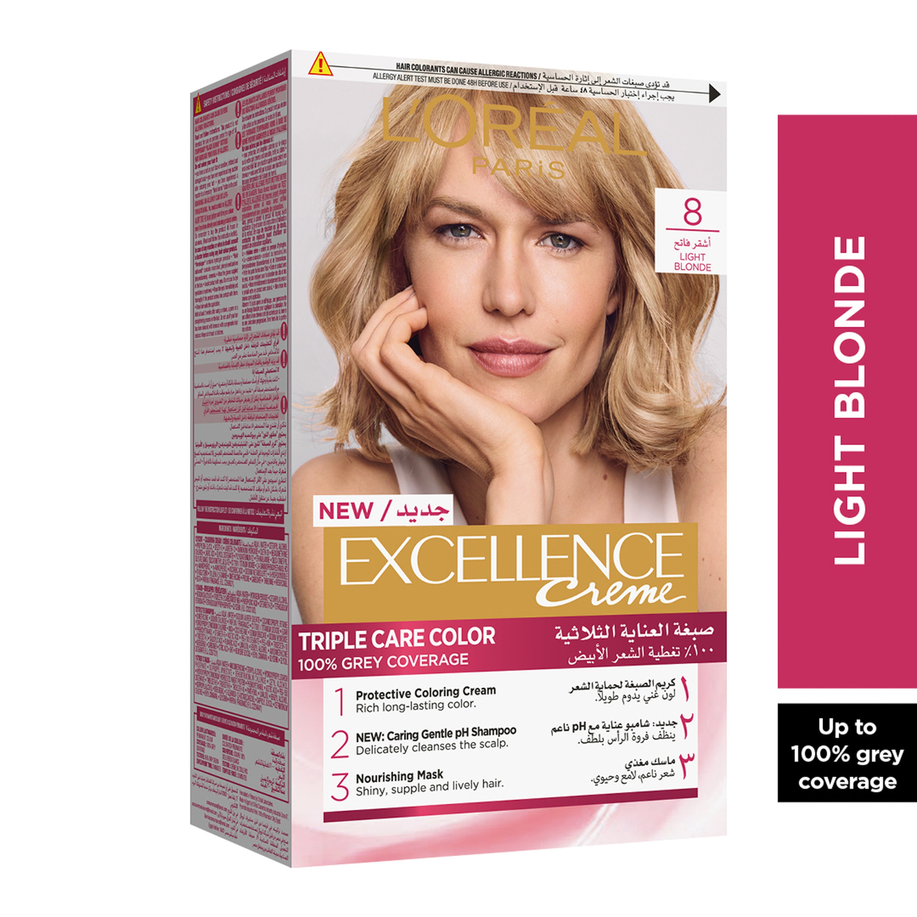 L'Oreal Paris Excellence Creme Color 8 Light Blonde 1 pkt