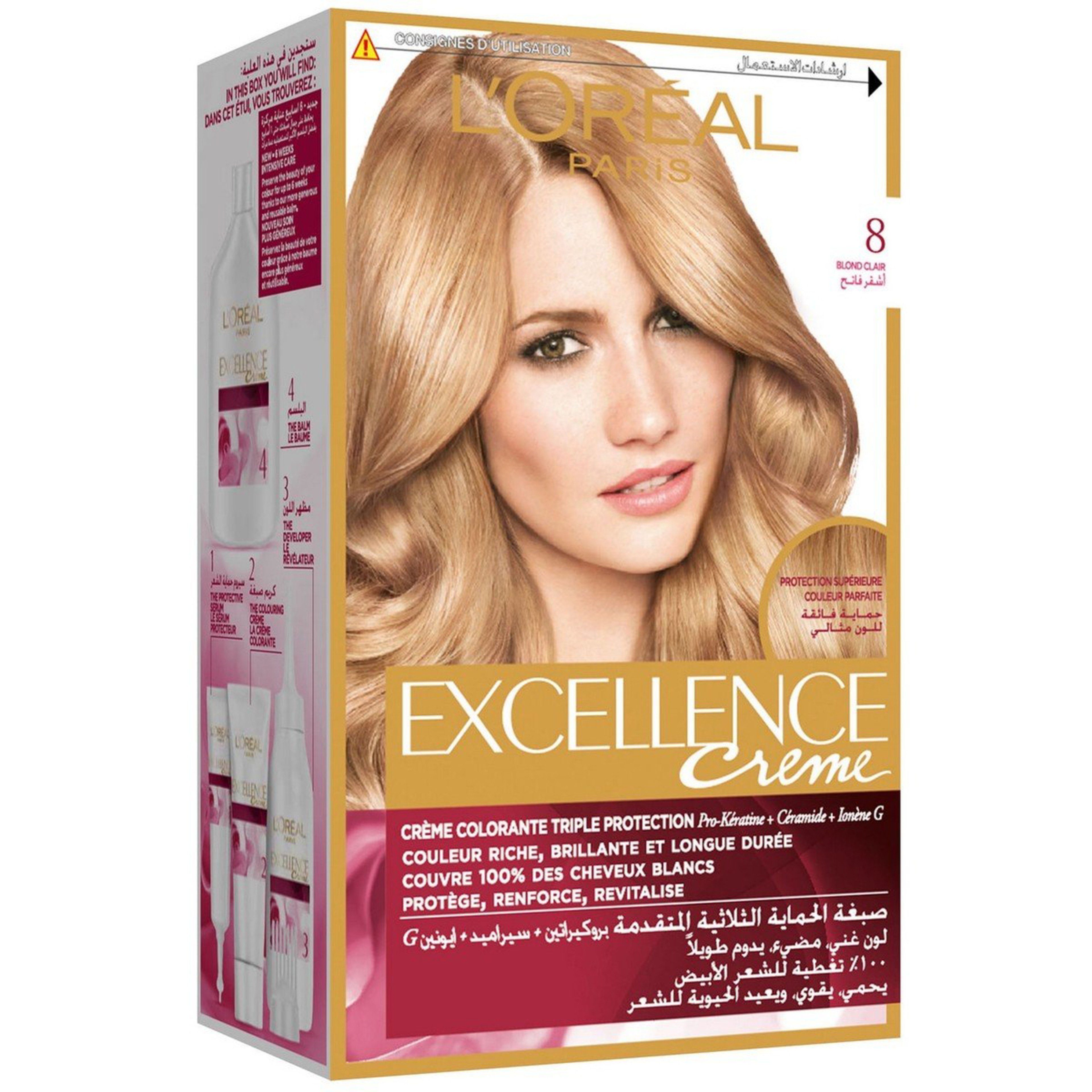 L'Oreal Paris Excellence Creme Color 8 Light Blonde 1 pkt