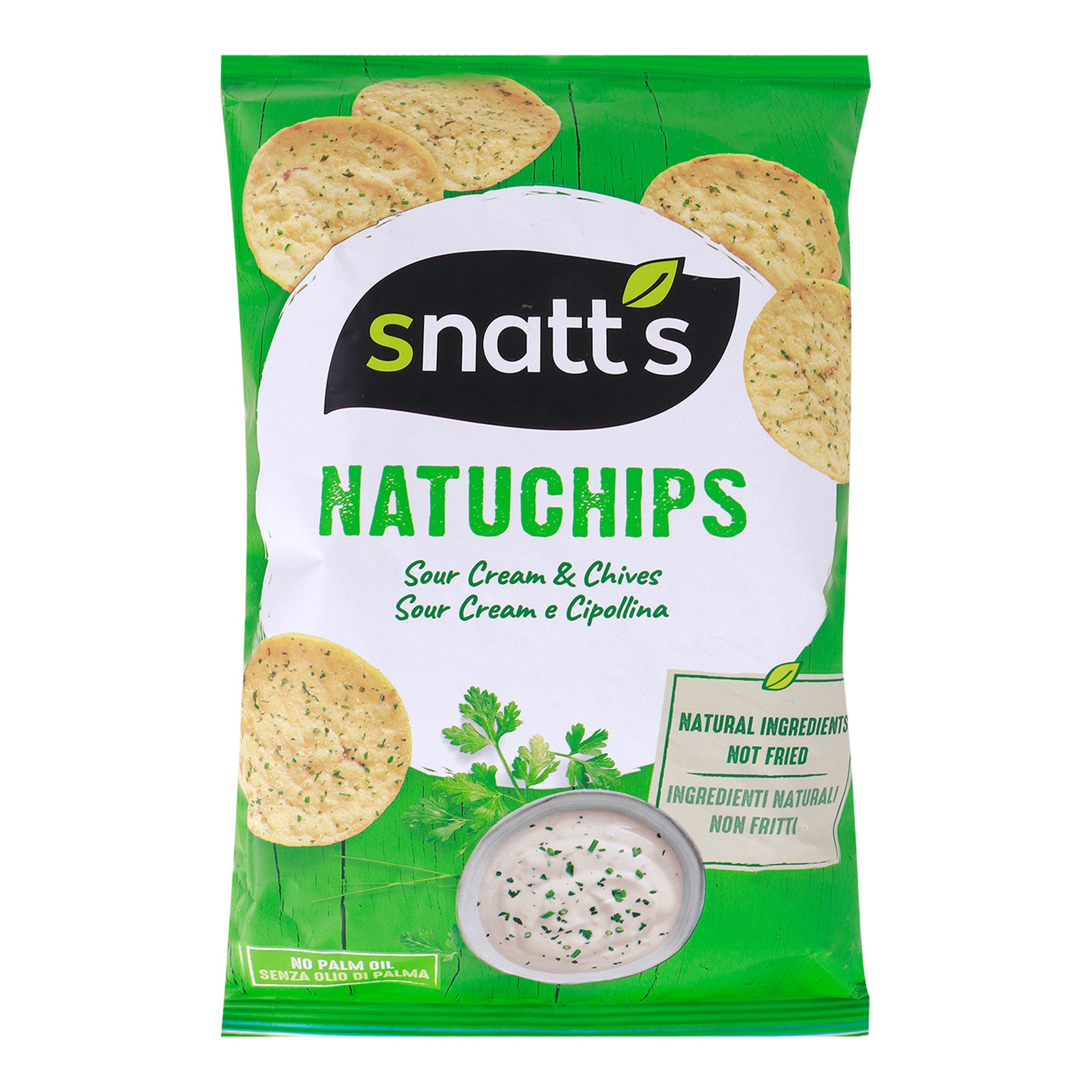 Snatt's Sour Cream & Chives Natu Chips 75 g