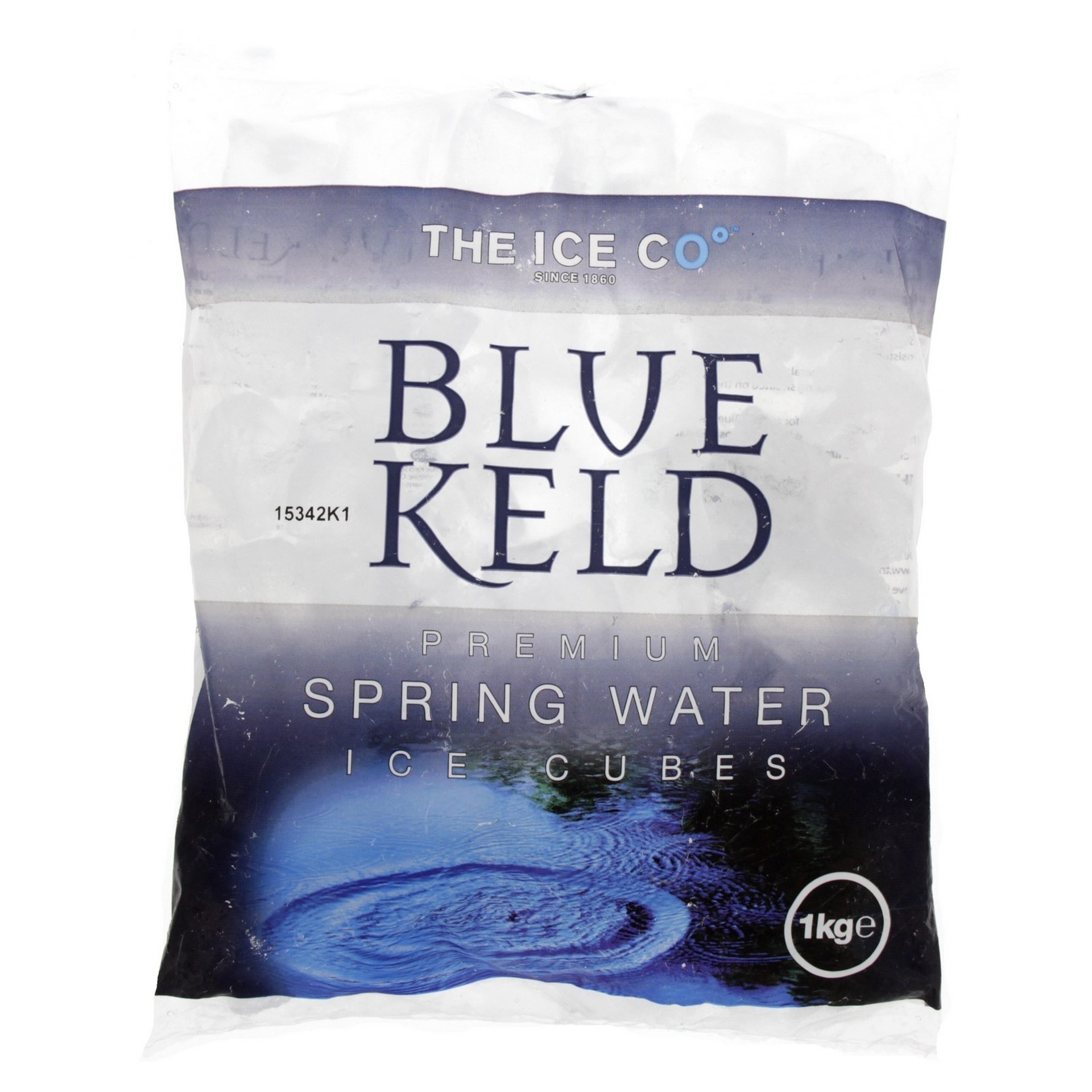 The Ice Co Blue Keld Spring Water Ice Cubes 1 kg