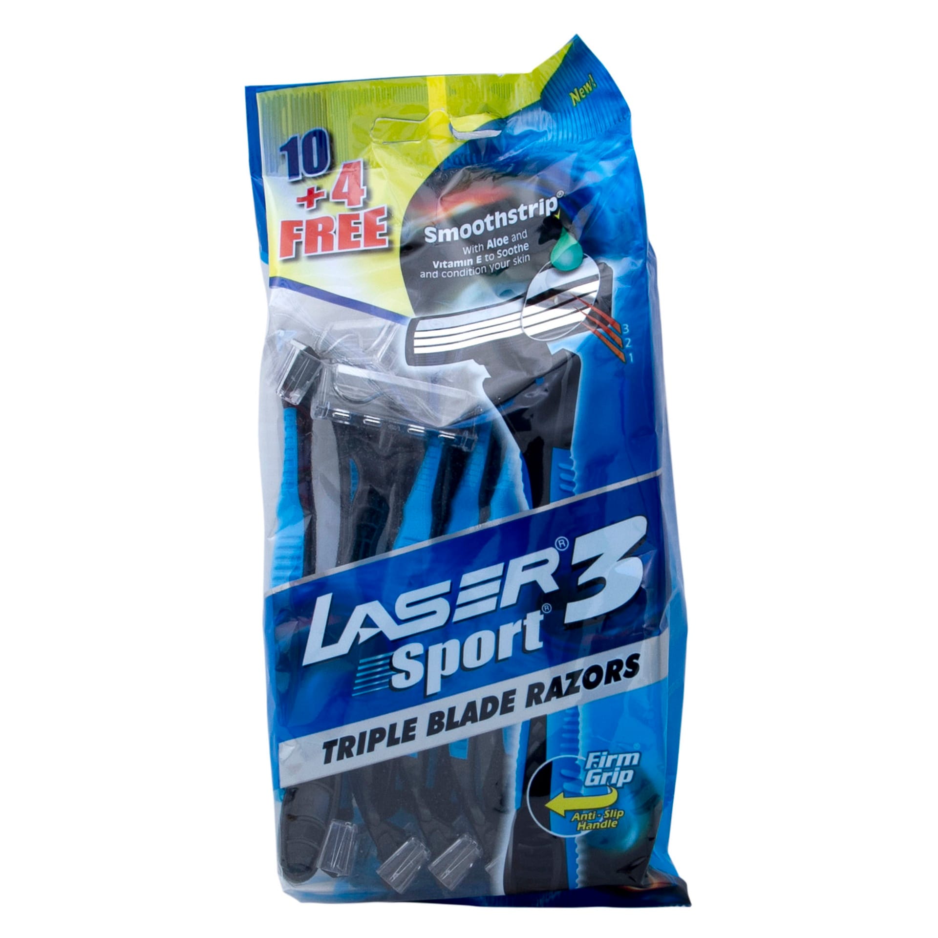 Laser Sport 3 Triple Blade Disposable Razor Value Pack 14 pcs