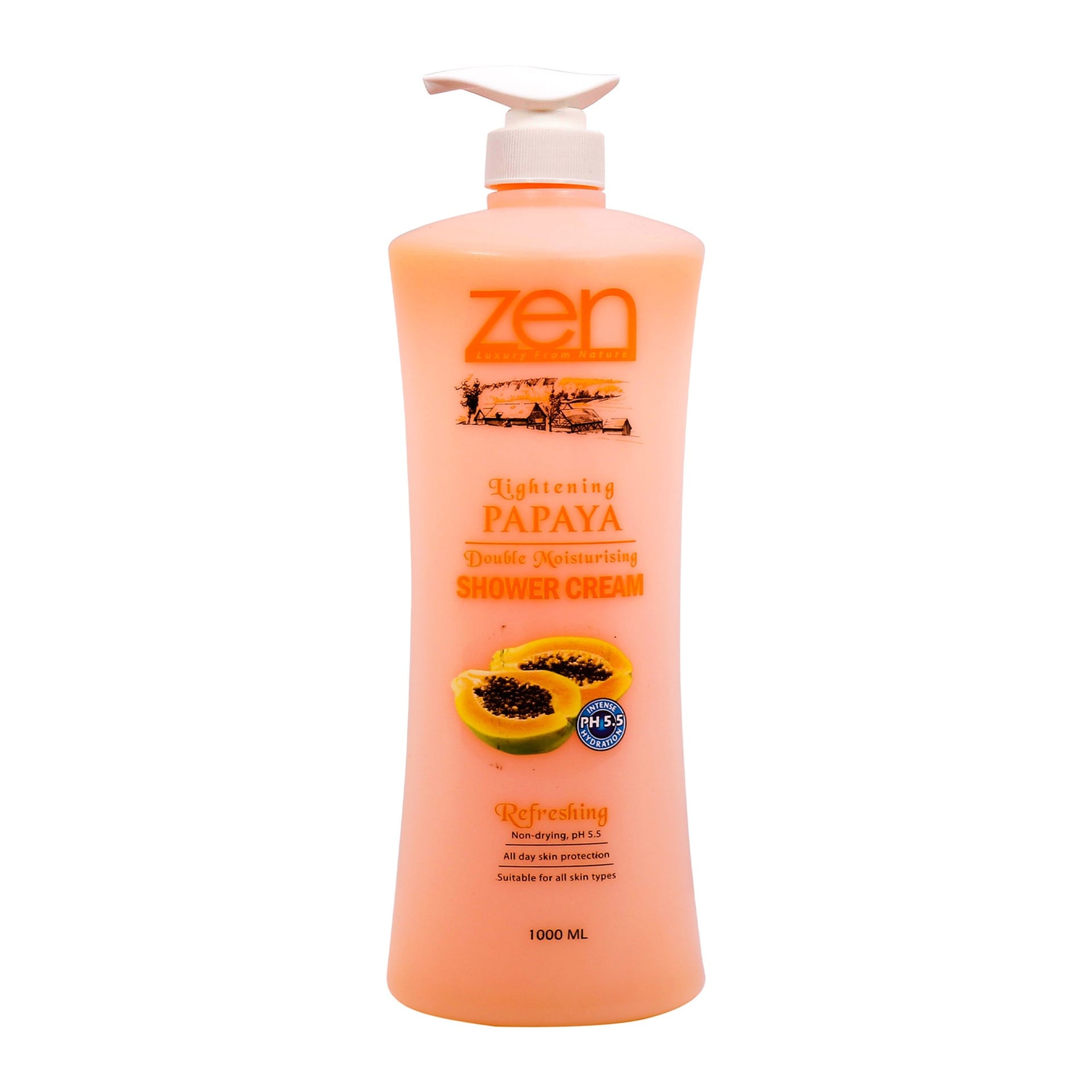 Zen Shower Cream Lightening Papaya 1 Litre