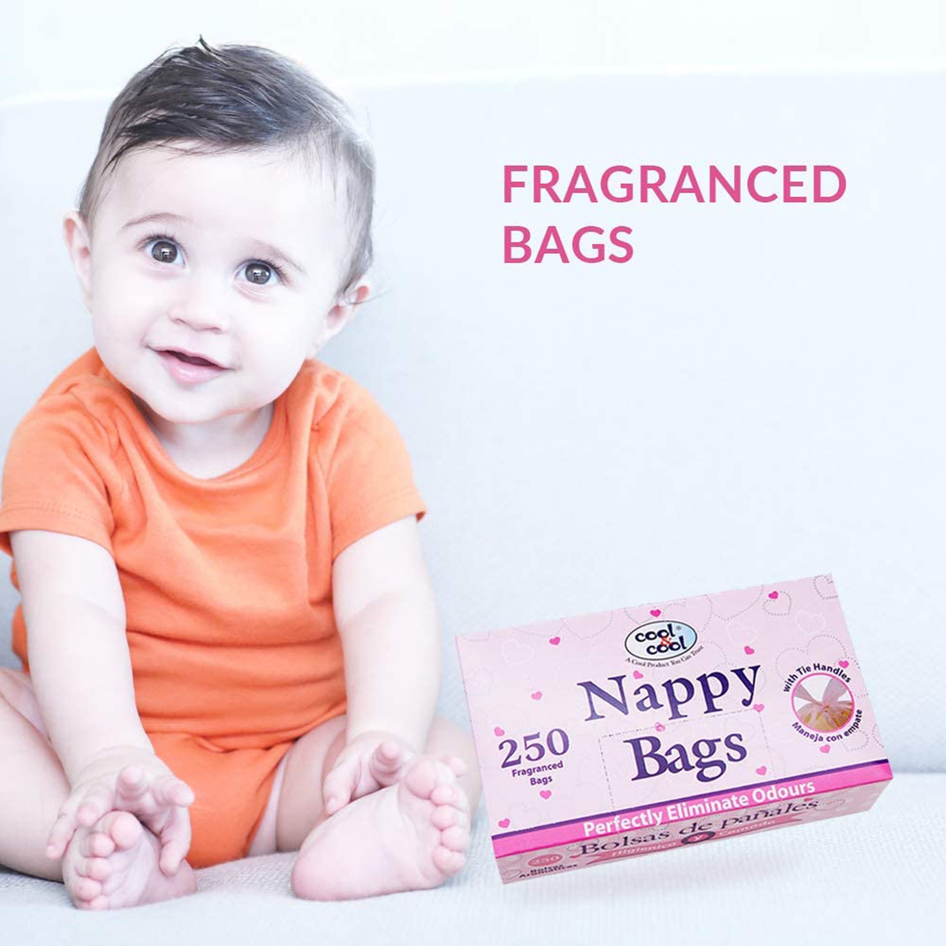 Cool & Cool Fragranced Nappy Bags 250pcs