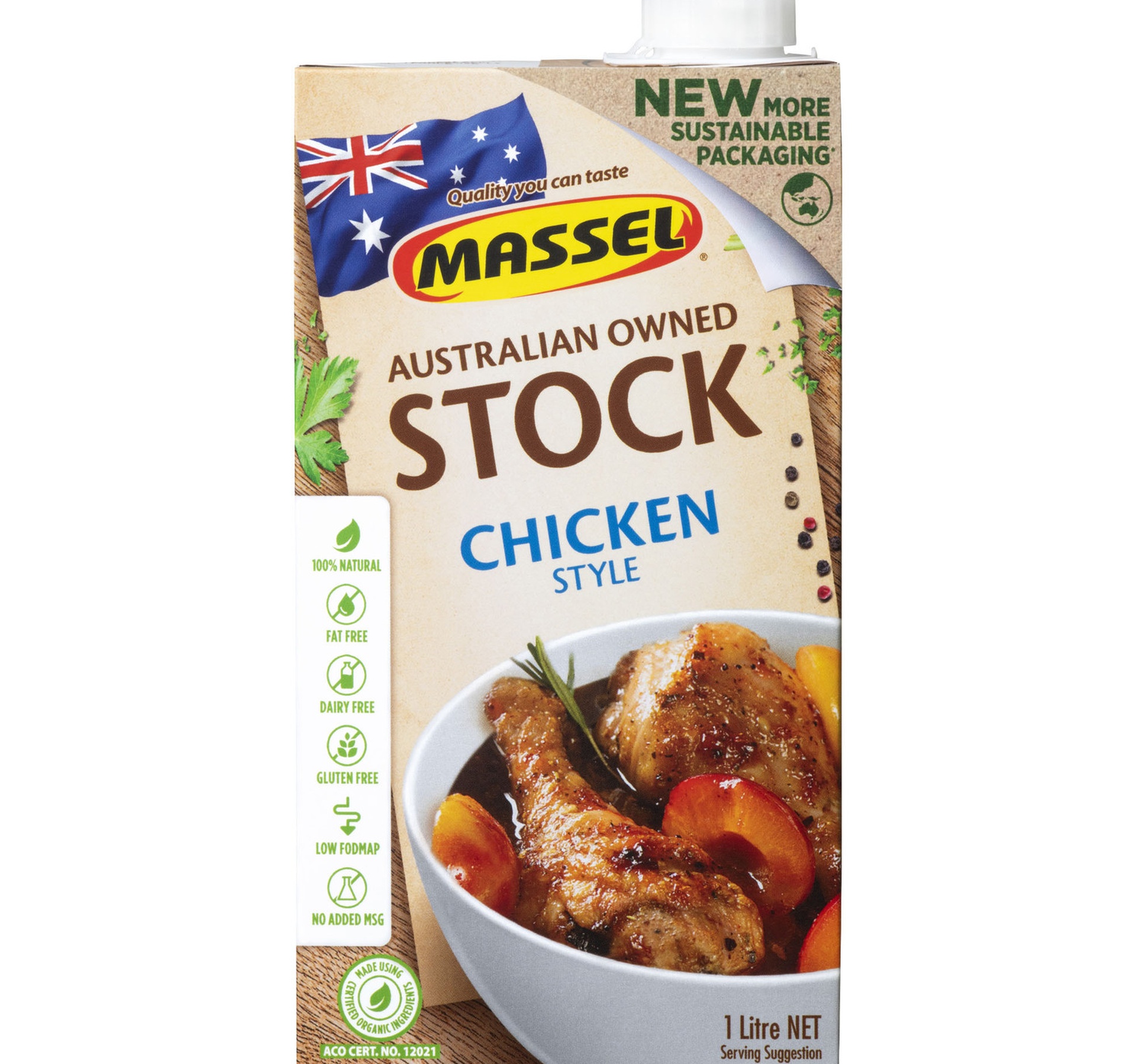Massel Liquid Plant Based Stock Chicken Style 1 Litre