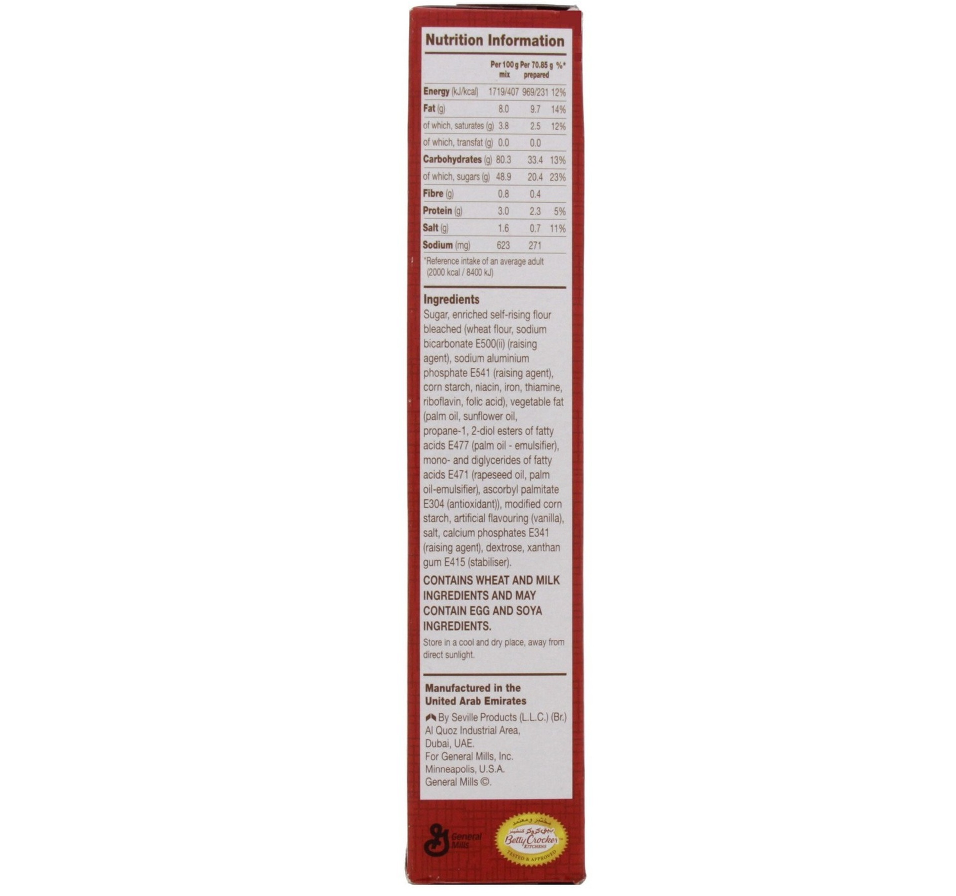 Betty Crocker SuperMoist Cake Mix Vanilla 500 g hover image
