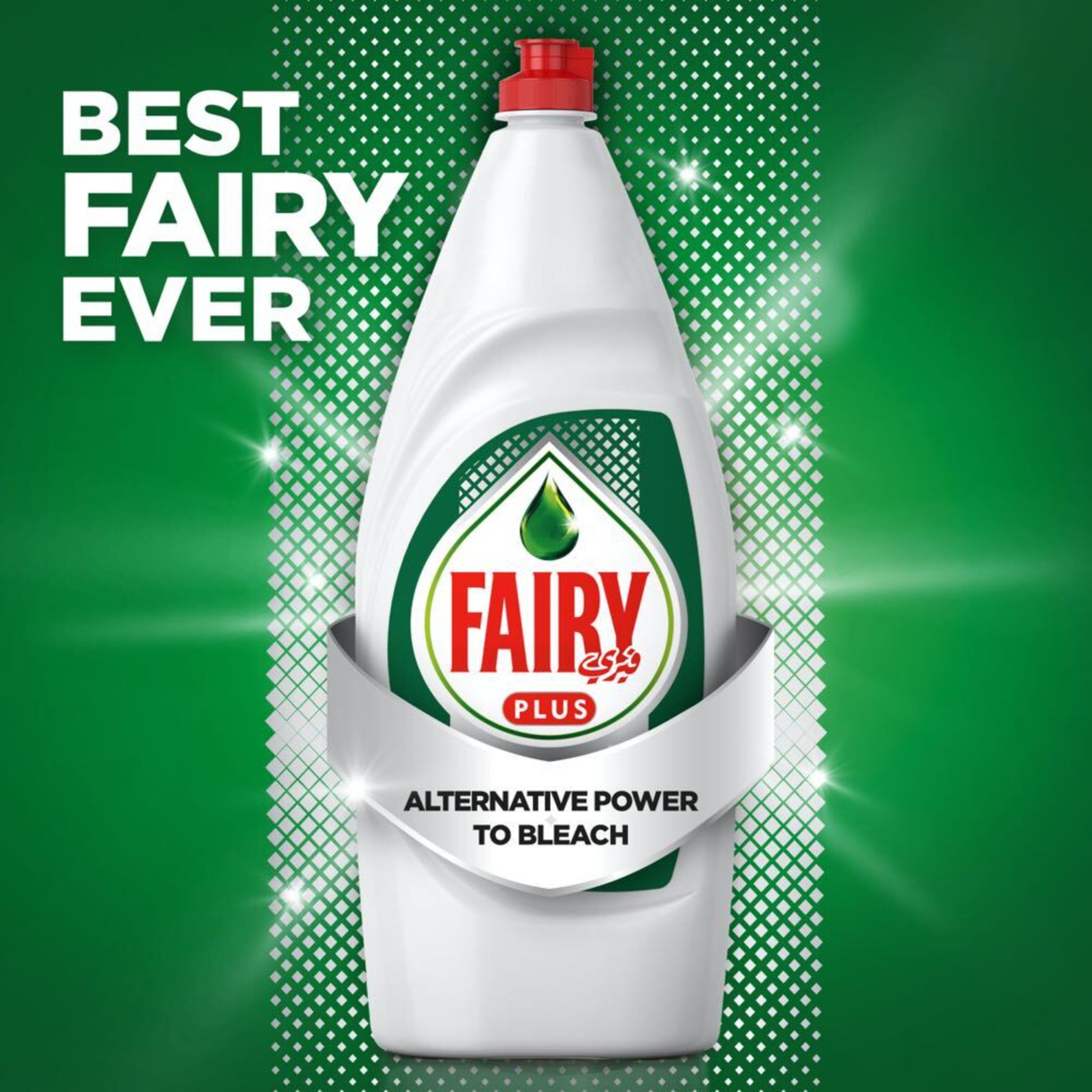 Fairy Plus Original Dishwashing Liquid Soap With Alternative Power To Bleach Value Pack 2 x 600 ml