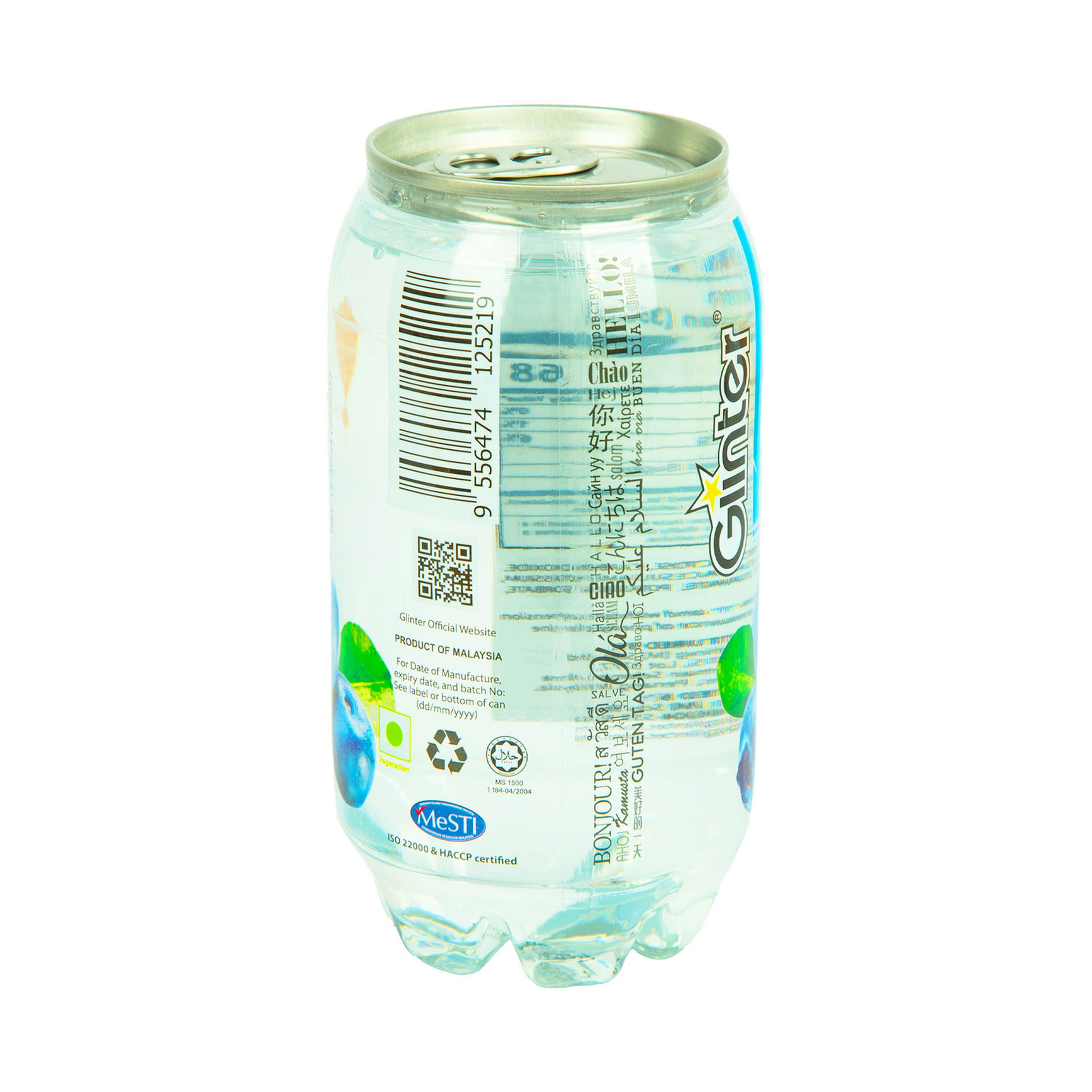 Glinter Sparkling Beverage with Blueberry Flavour 350 ml