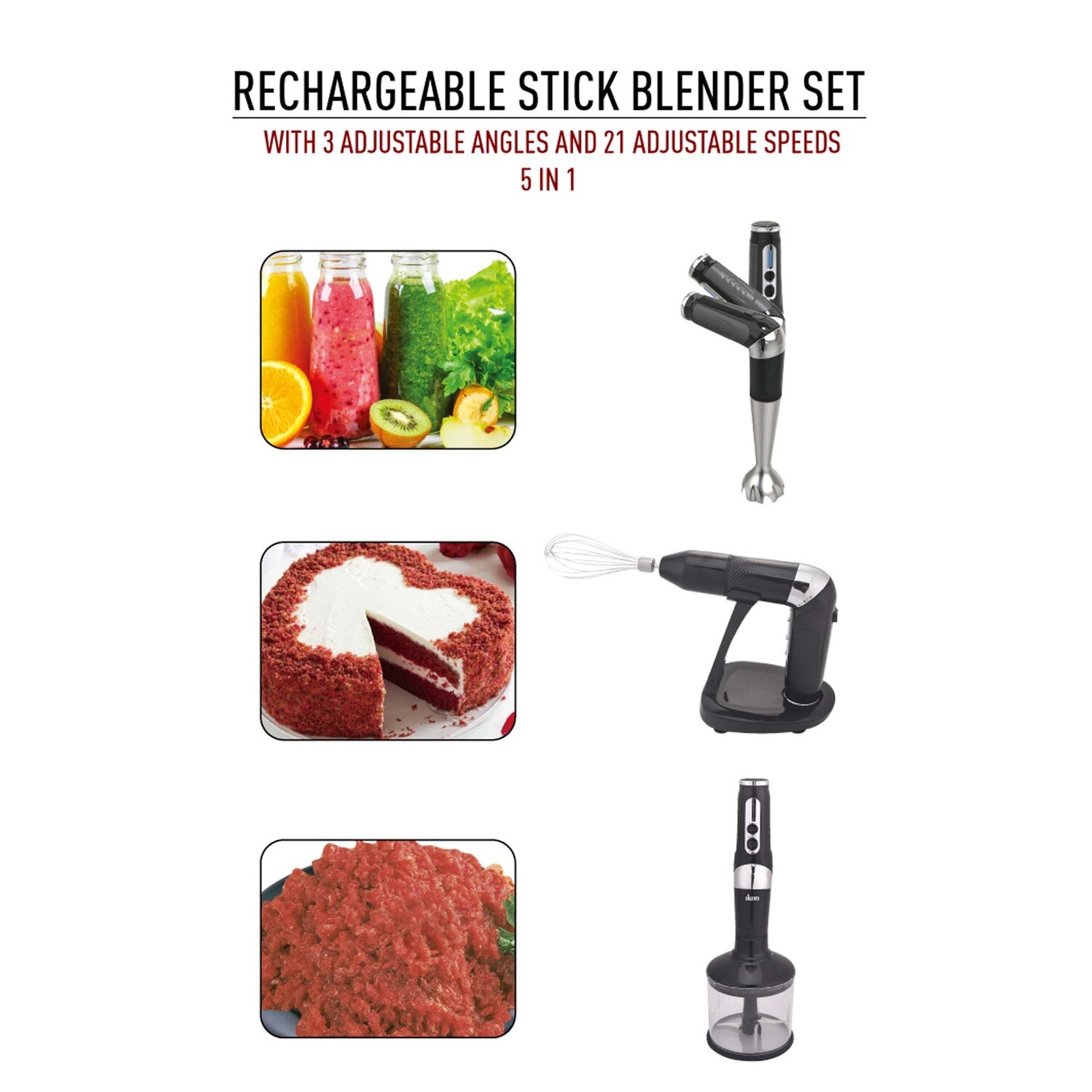 Ikon Cordless Hand Blender, IKCHB6831