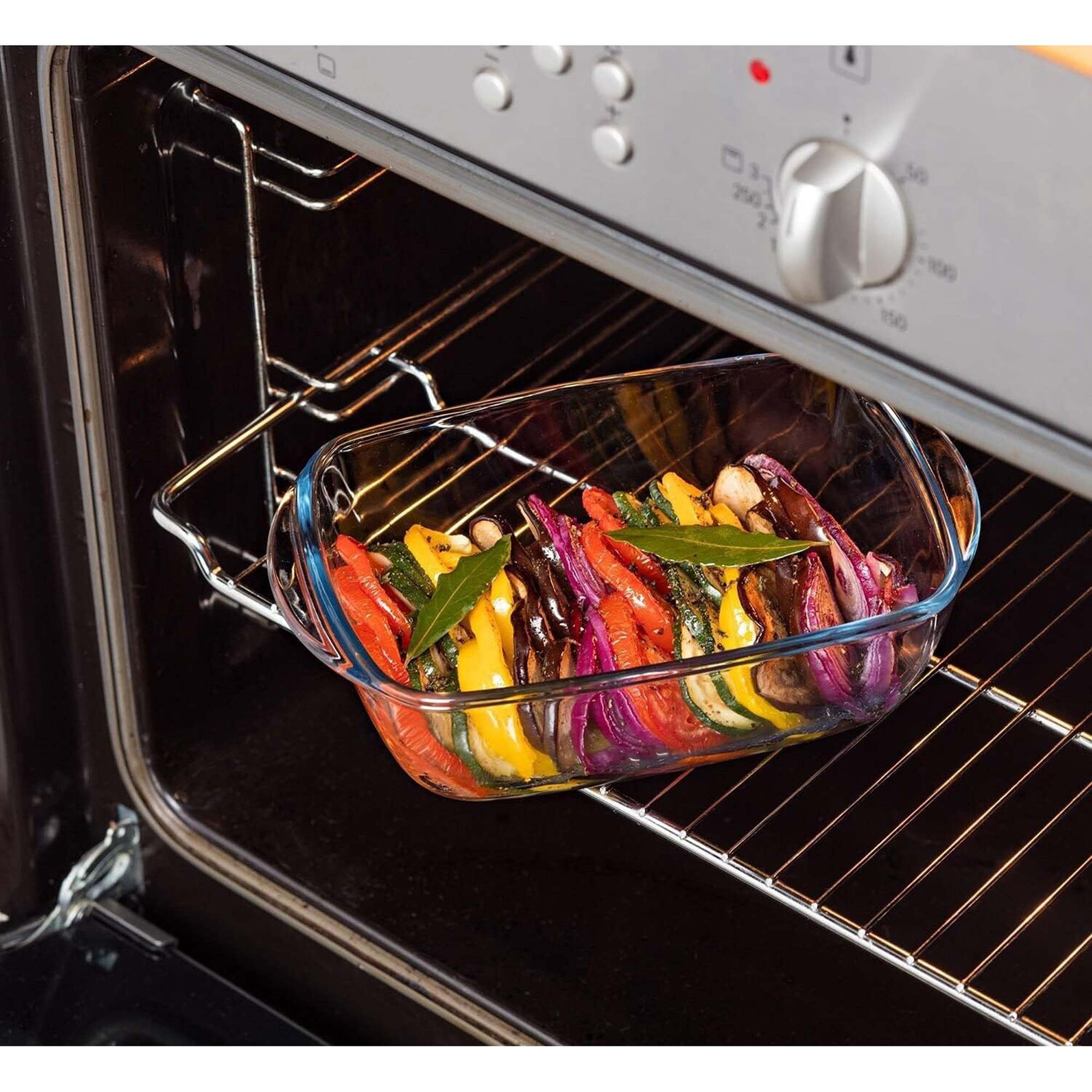 Pyrex Rectangle Dish with Plastic Lid, 2.5 L, 216P