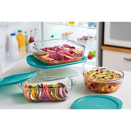 Pyrex Rectangle Dish with Plastic Lid, 2.5 L, 216P