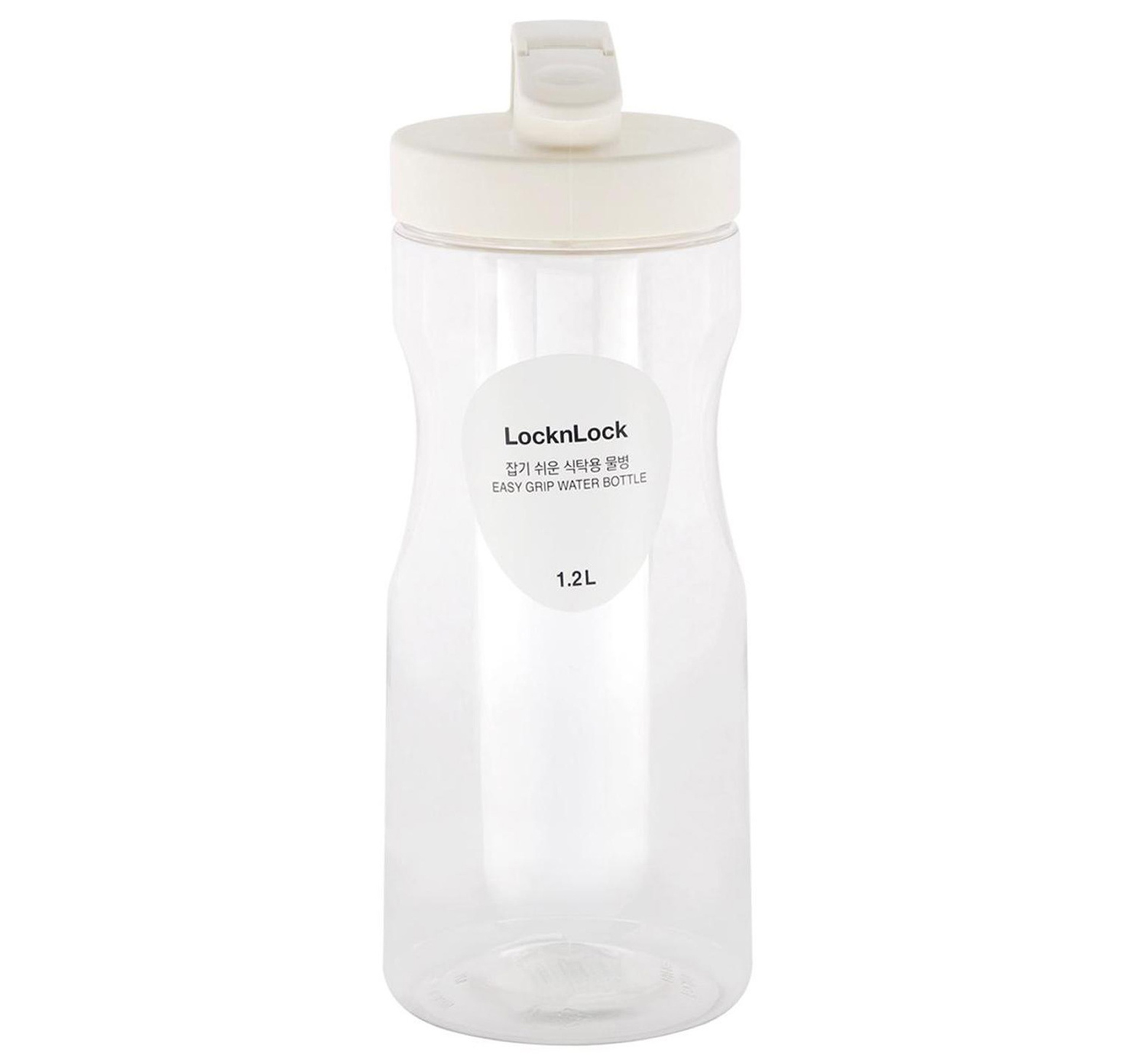 Lock & Lock Easy Grip Water Bottle, 1.2L, Clear, HAP813W