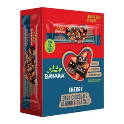 Bayara Dark Chocolate Almond & Sea Salt Energy Bar 12 x 40 g
