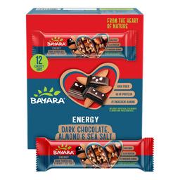 Bayara Dark Chocolate Almond & Sea Salt Energy Bar 12 x 40 g