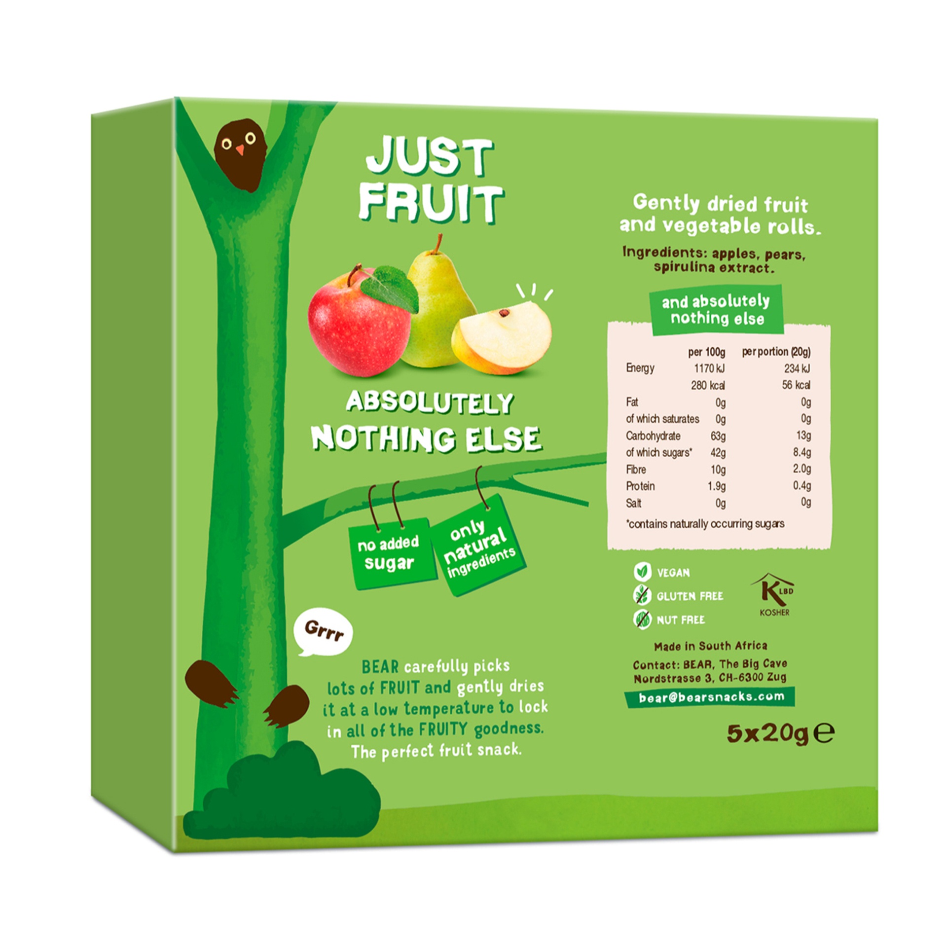 Bear Apple Fruit Rolls 5 x 20 g