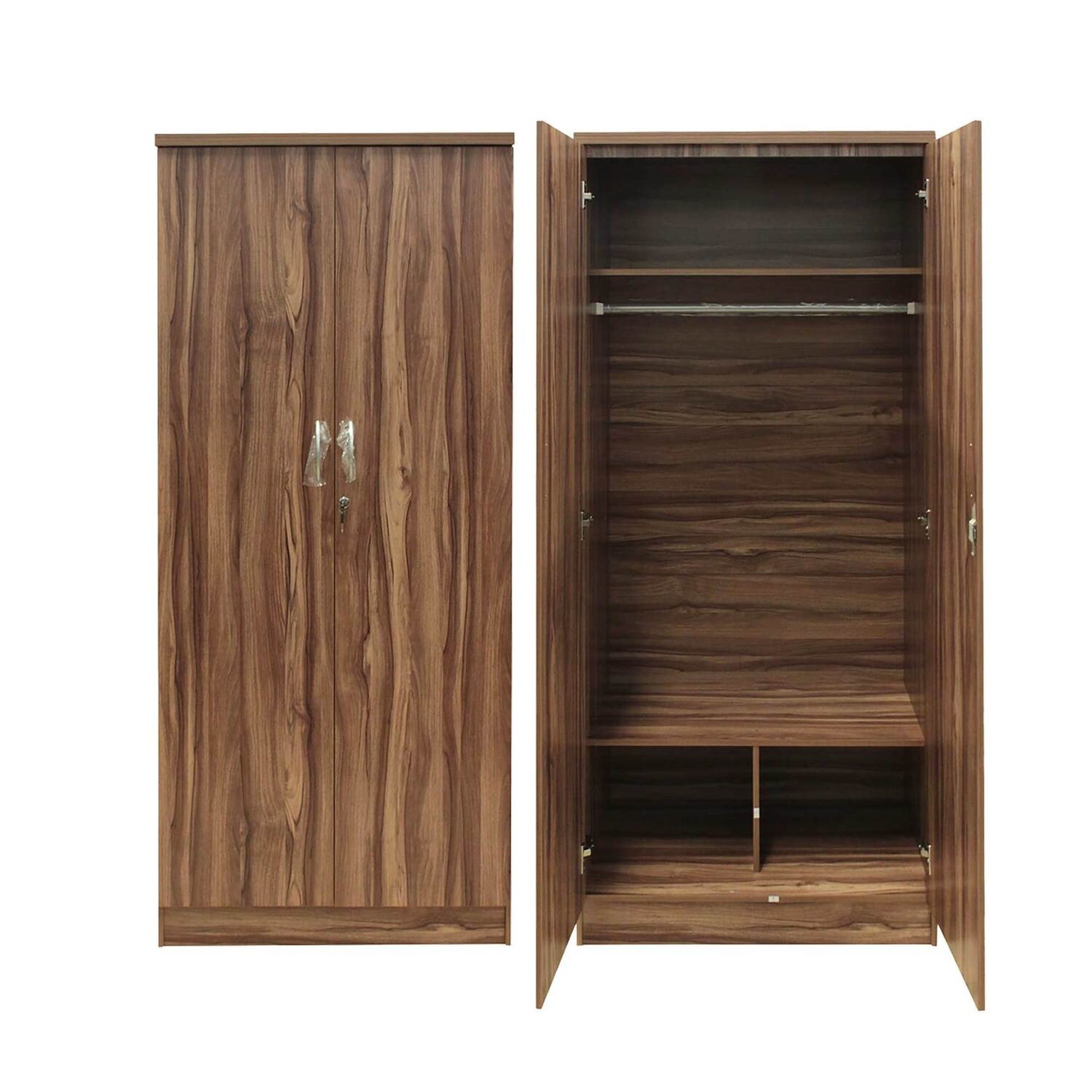 P.S.P Wardrobe 2 Doors, Golden Teak, 786