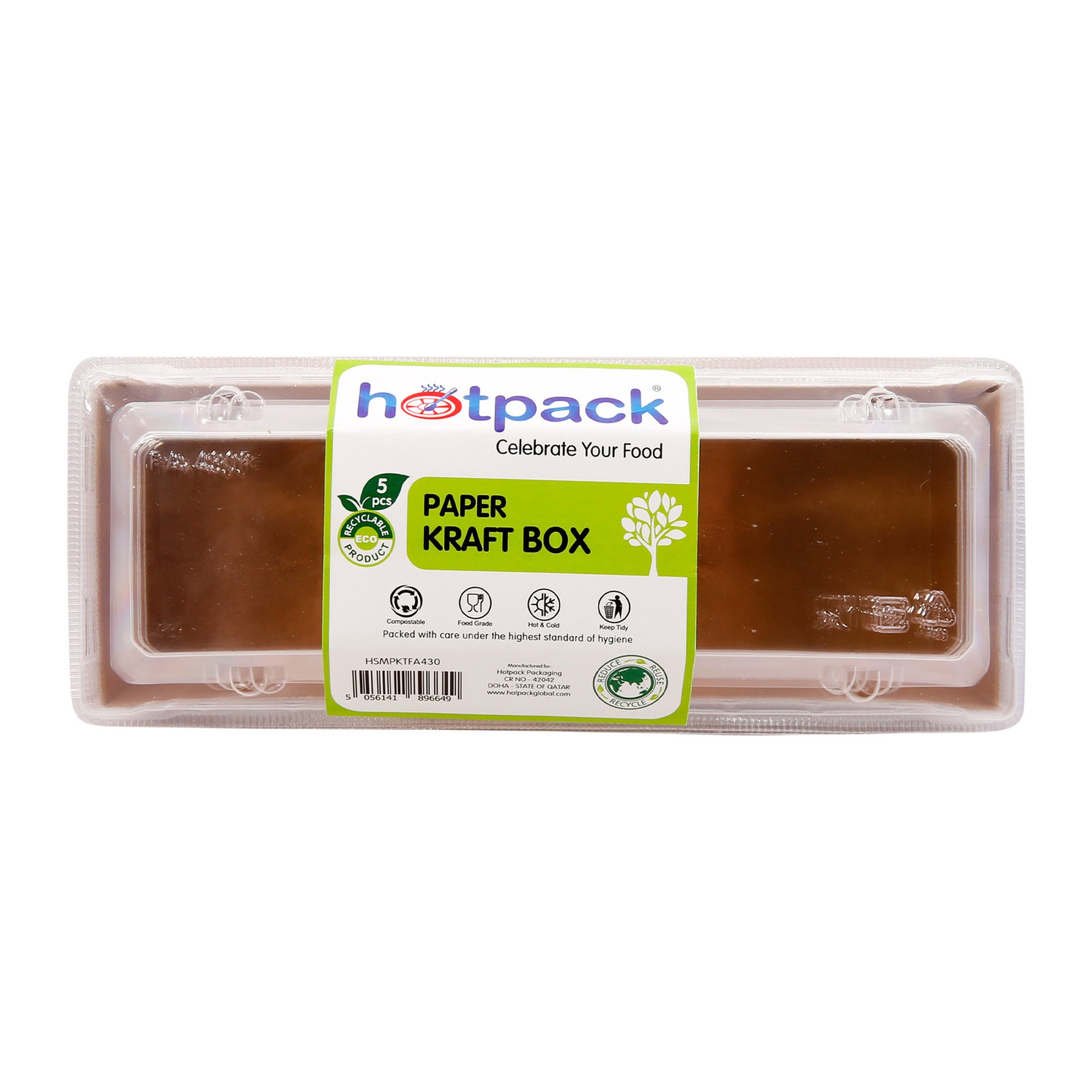 Hotpack Paper Kraft Box FA430 5 pcs