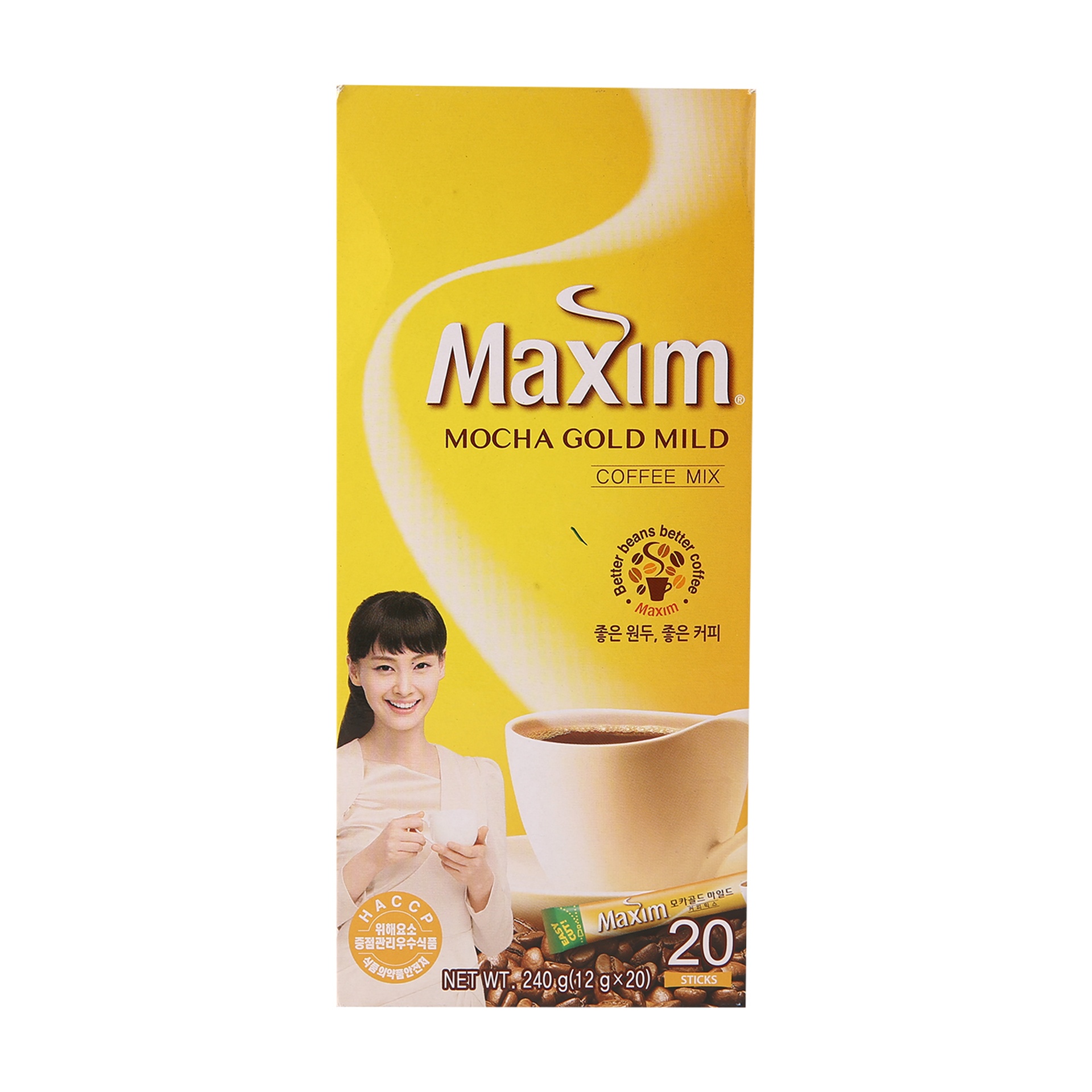 Korean Maxim Mocha Gold Mild Coffee Mix 240 g