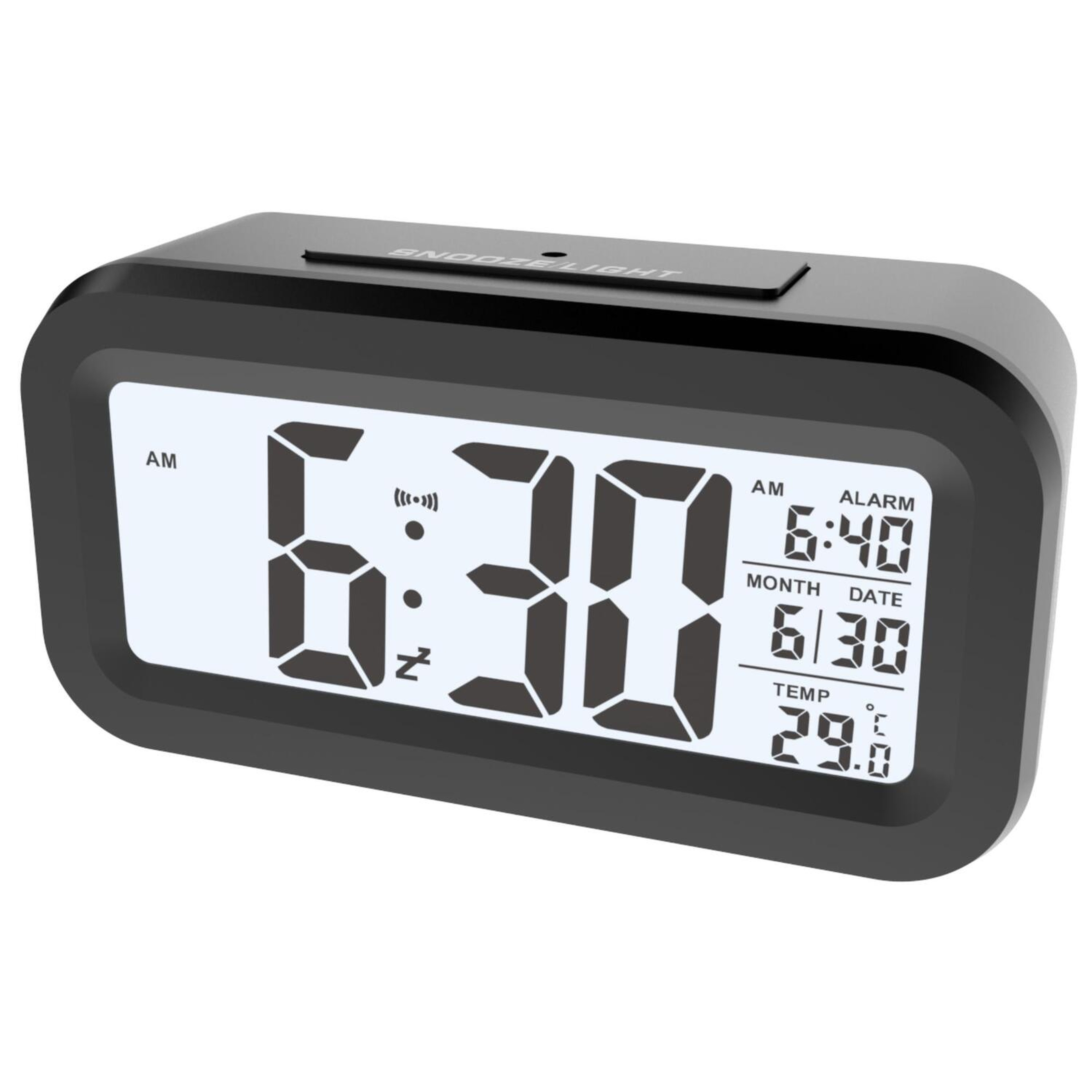 Maple Leaf LCD Digital Alarm Clock 13.7cm Black