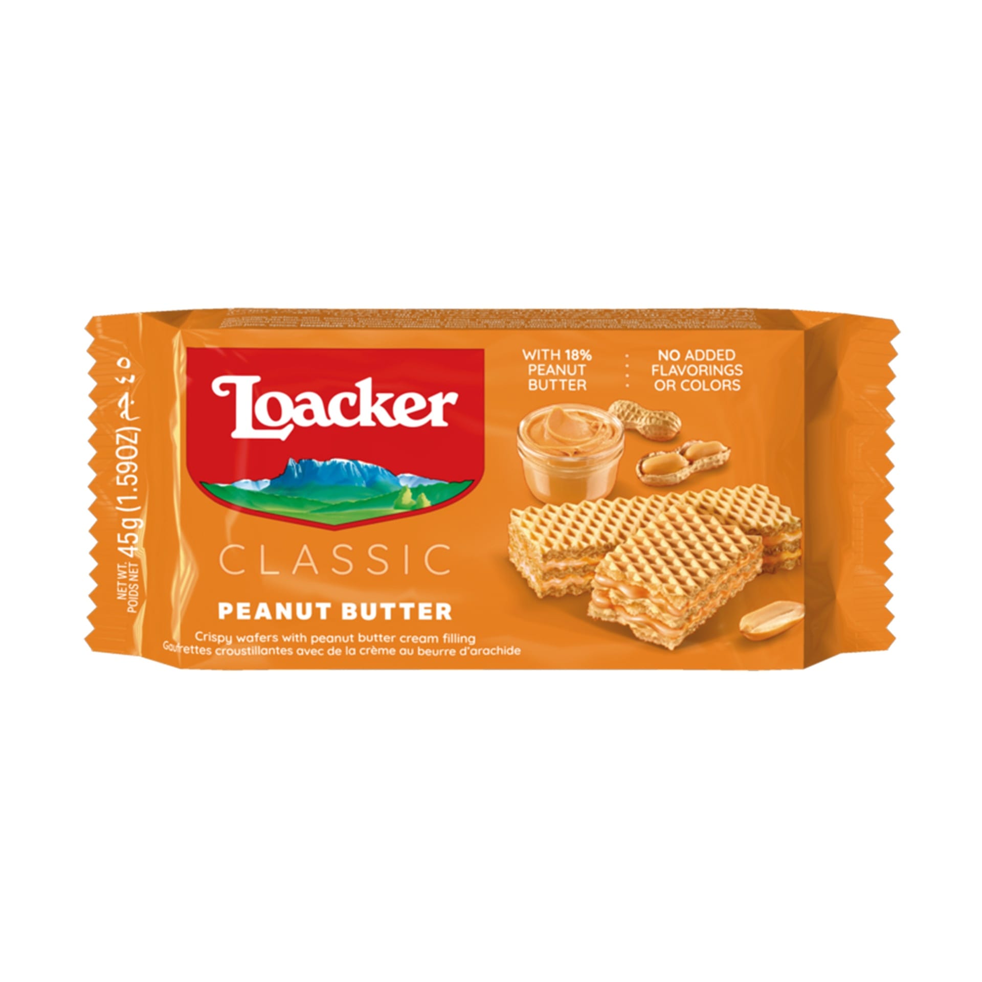 Loacker Classic Peanut Butter Crispy Wafers 45 g