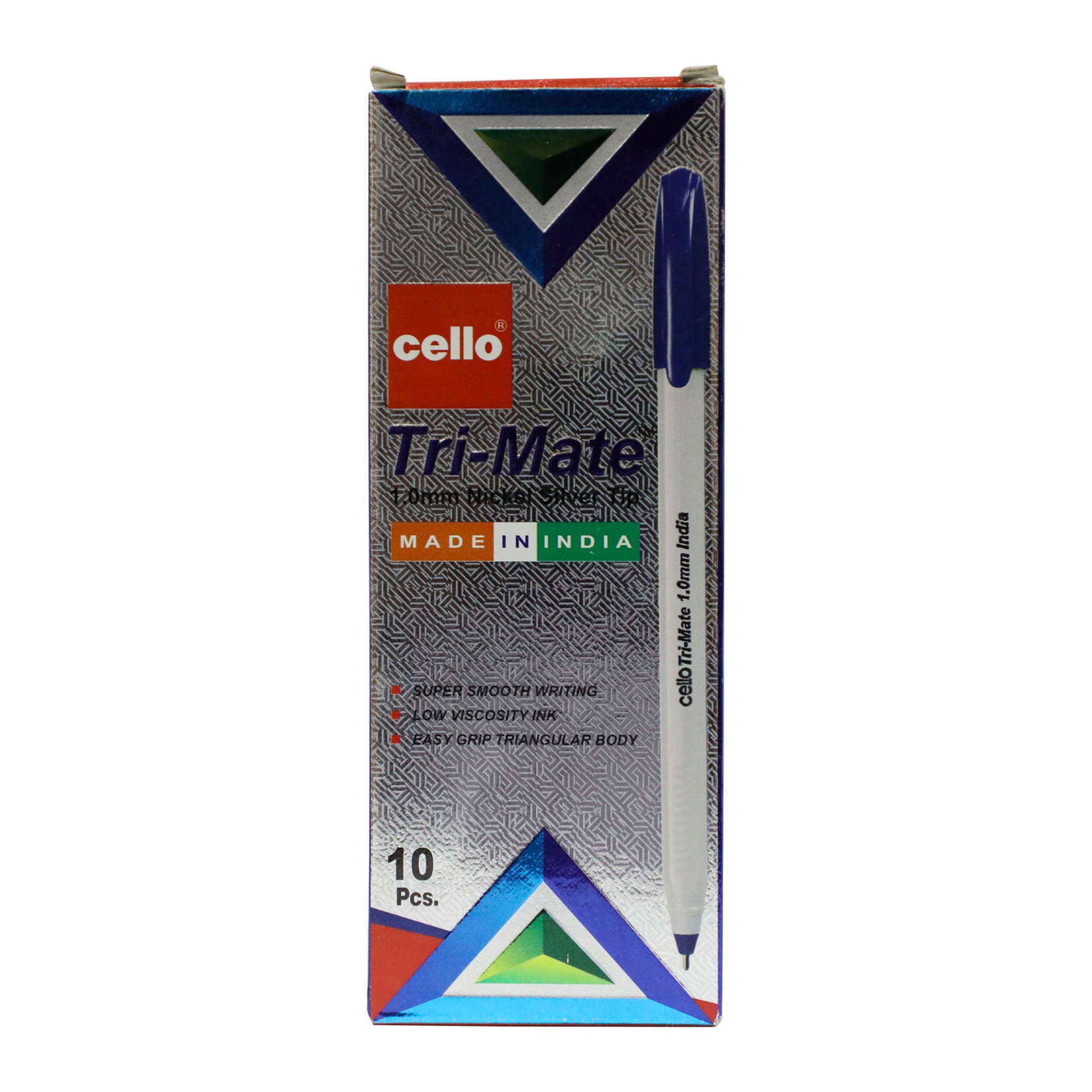 Cello Ball Point Pen Trimate 10pcs Blue BL1M10