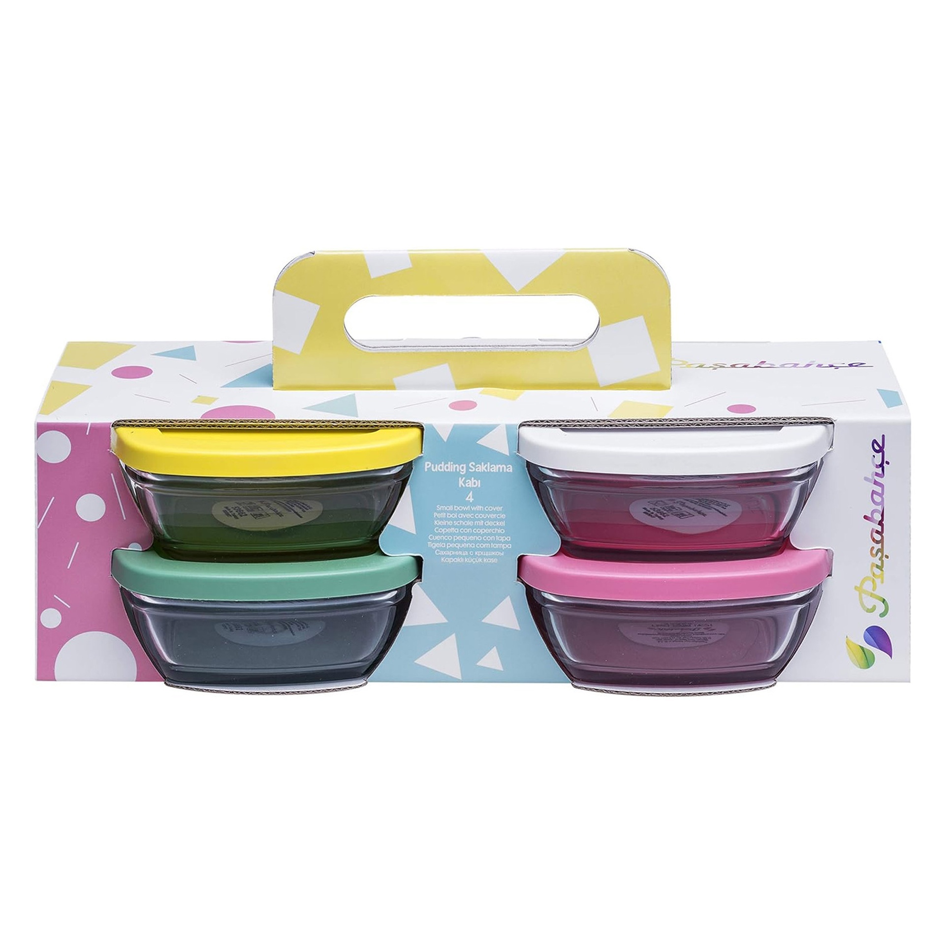 Pasabahce Pudding Bowl With Lid 4pcs 96840