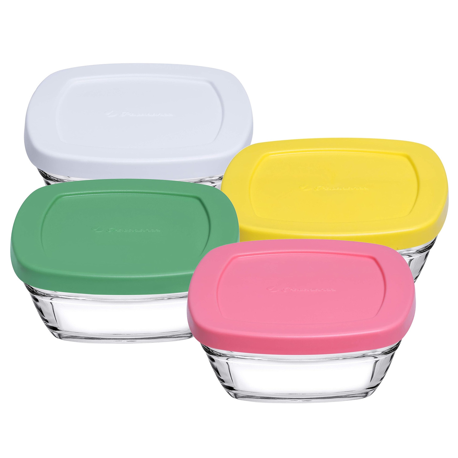 Pasabahce Pudding Bowl With Lid 4pcs 96840