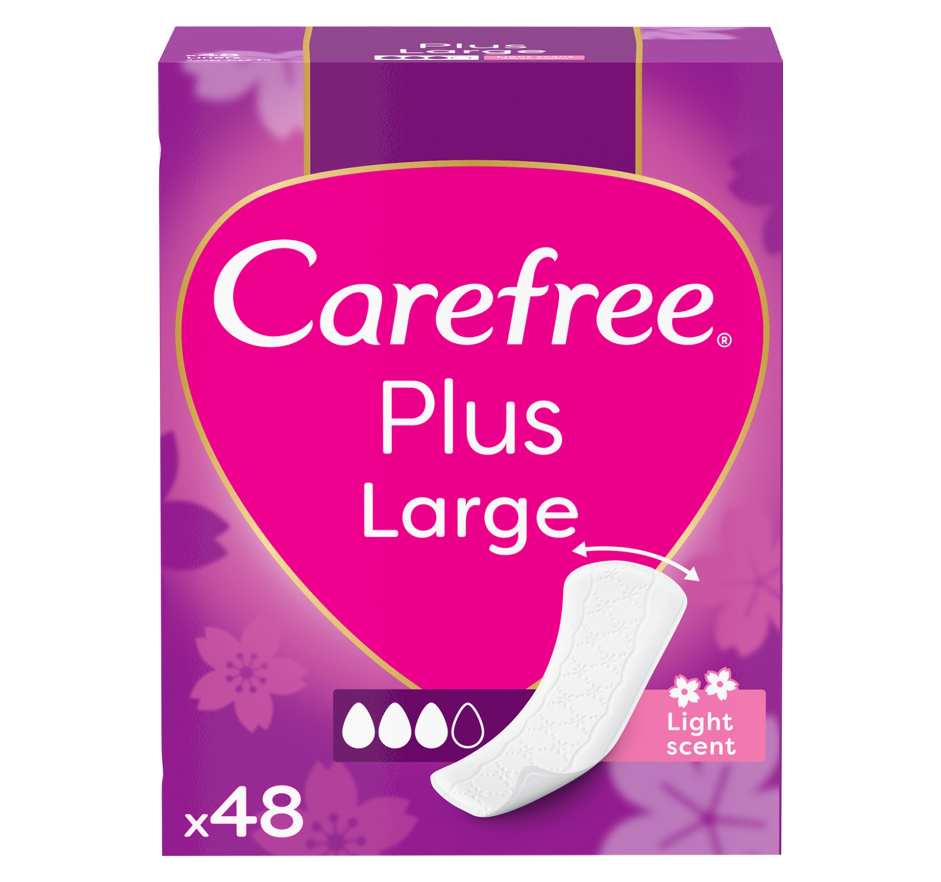 Carefree Plus Large Light Scent Pantyliner 48 pcs 1+1 hover image
