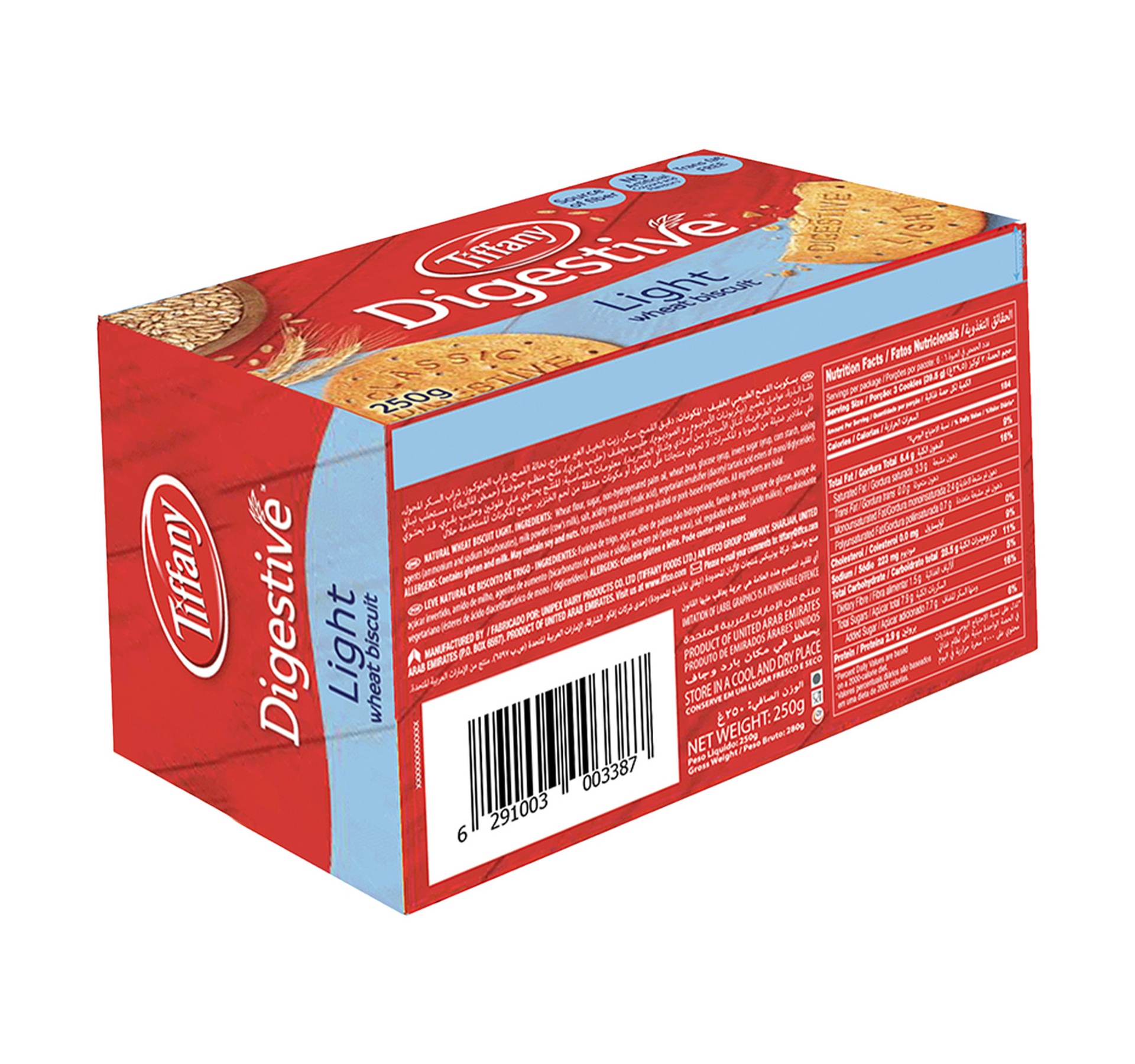Tiffany Digestive Light Natural Wheat Biscuit 250 g hover image