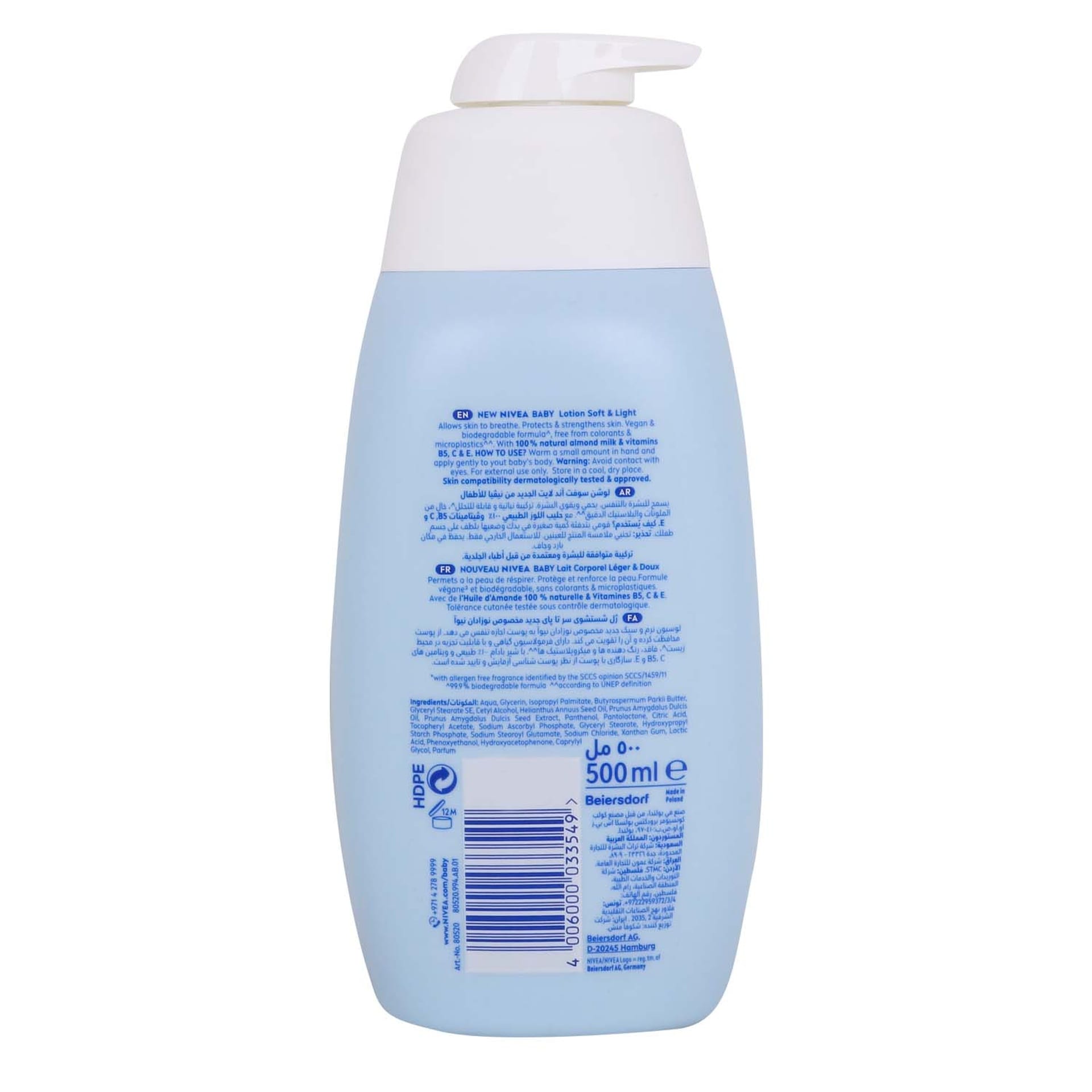 Nivea Baby Lotion Soft & Light 500 ml