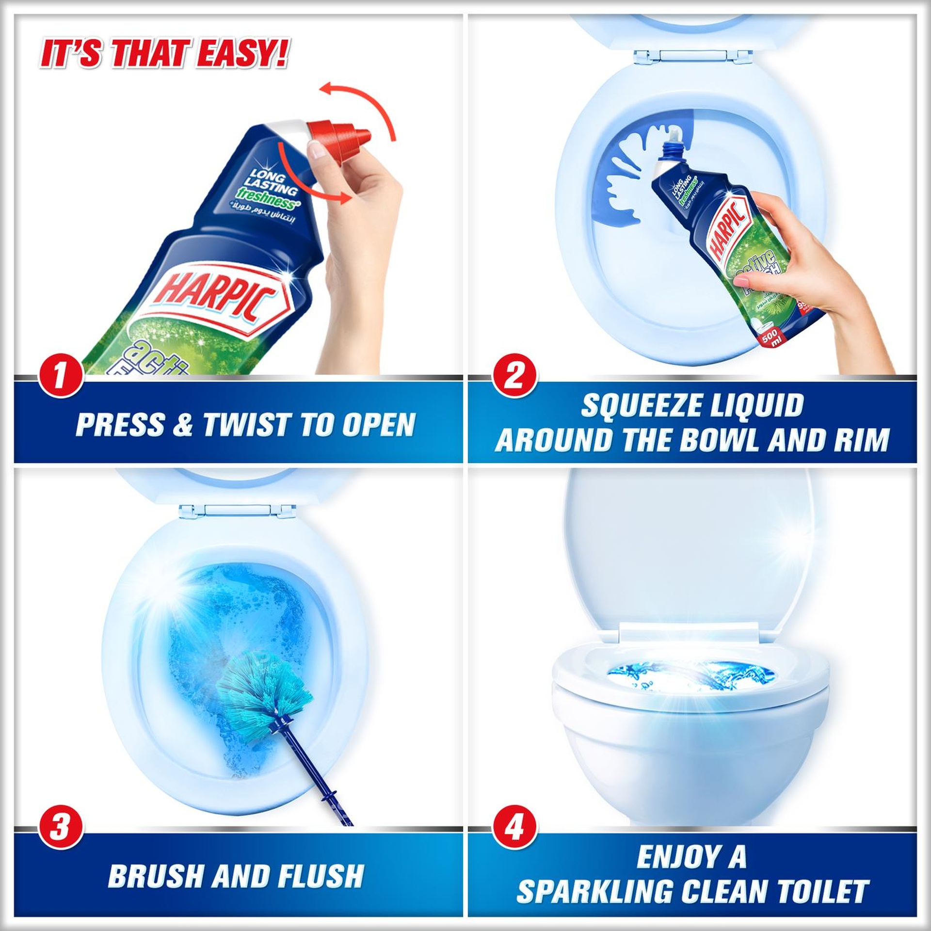 Harpic Pine Active Fresh Toilet Cleaner 500 ml