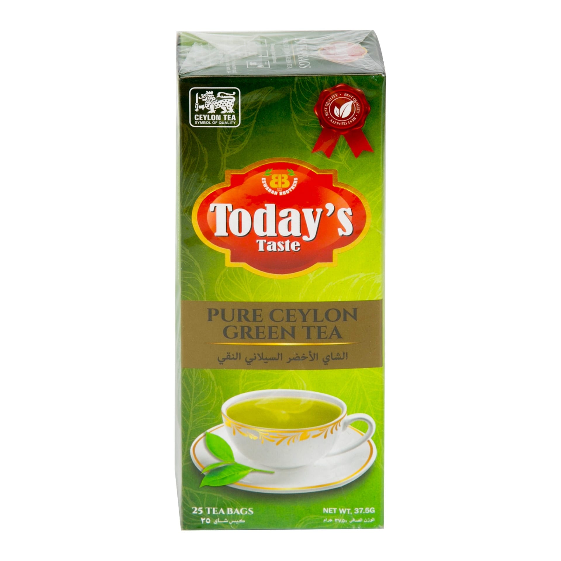 Today's Taste Pure Ceylon Green Tea 25 Teabags 37.5 g