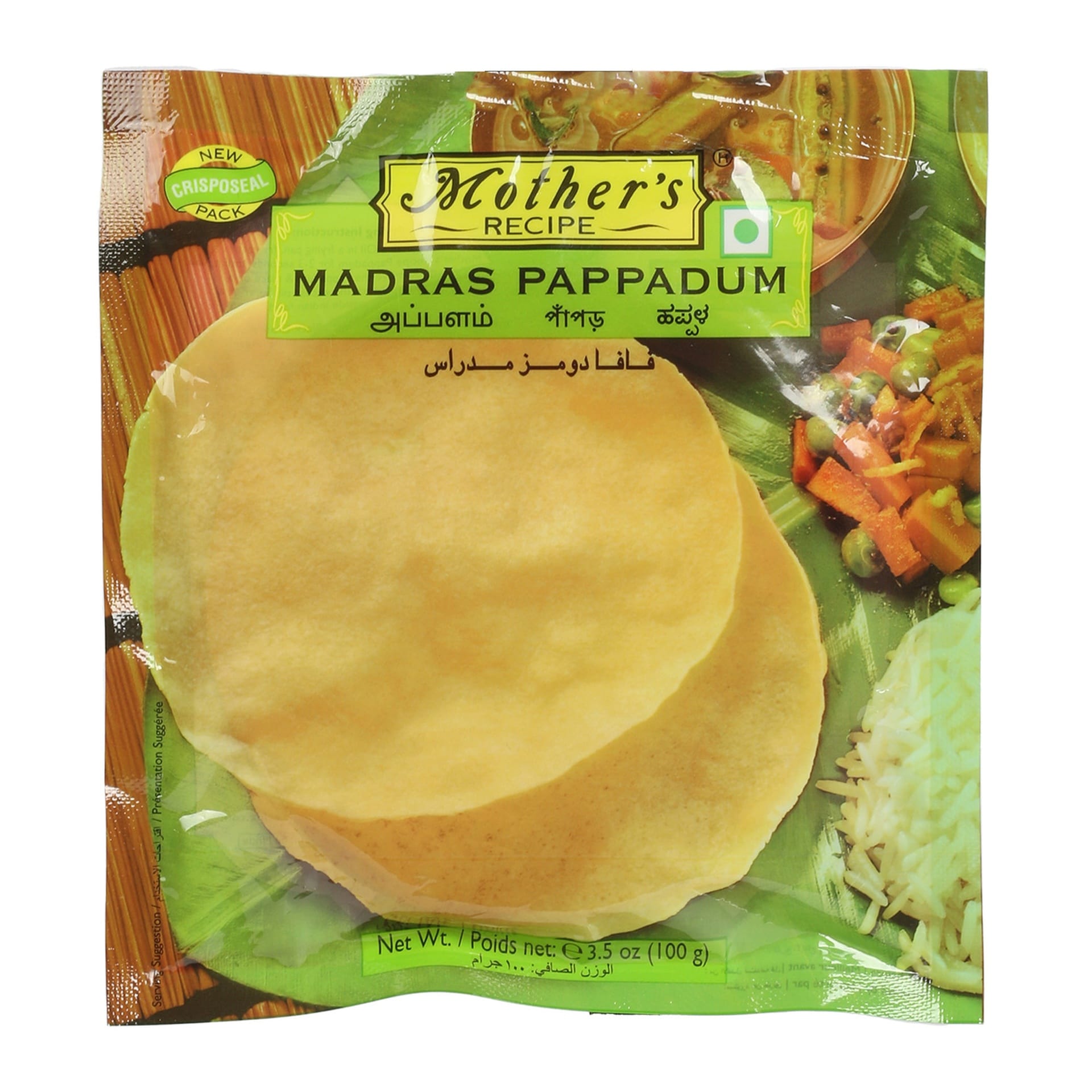 Mother's Recipe Madras Pappadum 100 g