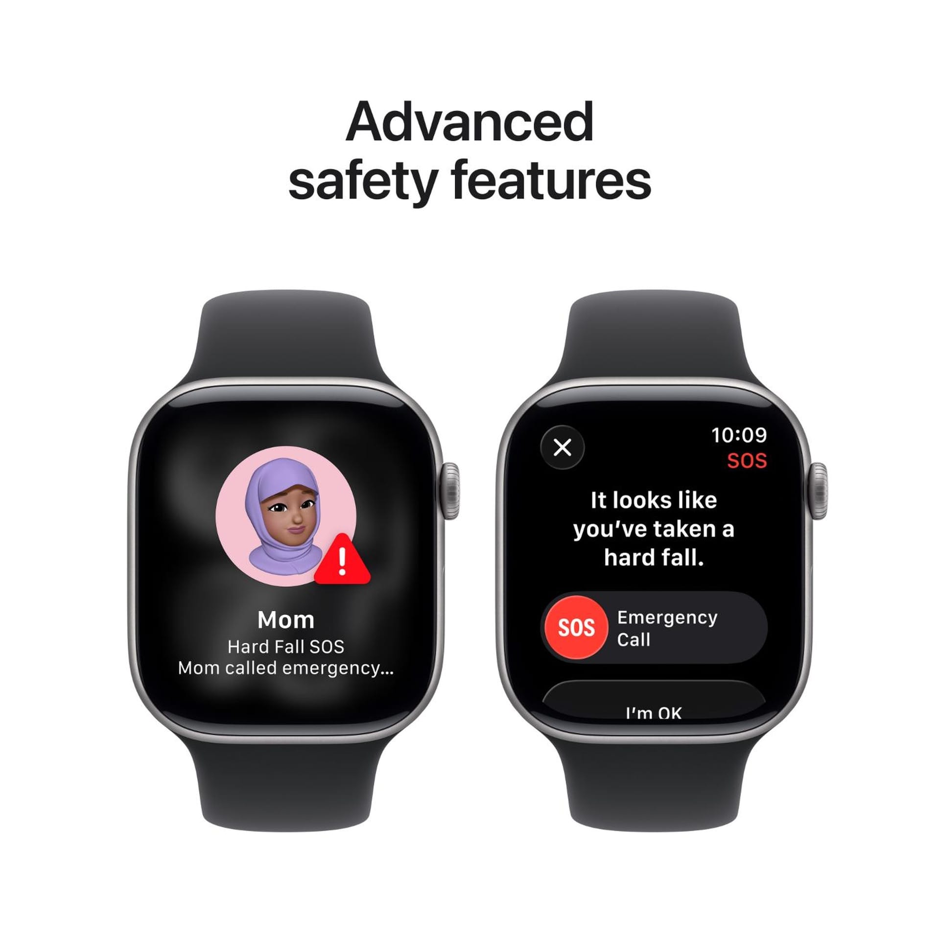 أبل واتش Series 11 GPS سمارت ووتش، مقاس 46 مم، هيكل ألمنيوم بلون رمادي كوني مع سوار رياضي أسود MEV44AF/A ،(M/L) 