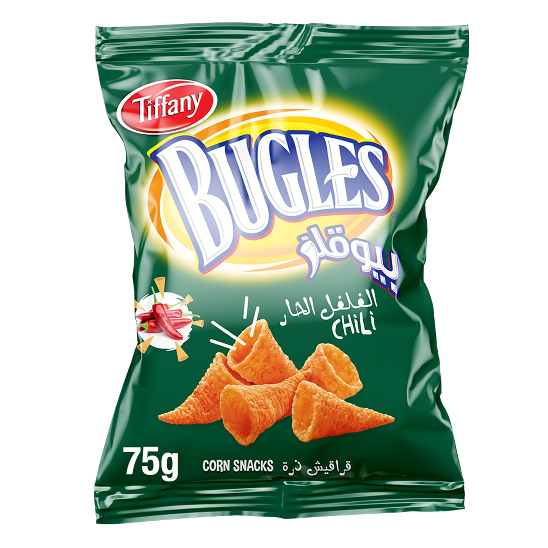 Tiffany Bugles Chili Corn Snacks 75 g