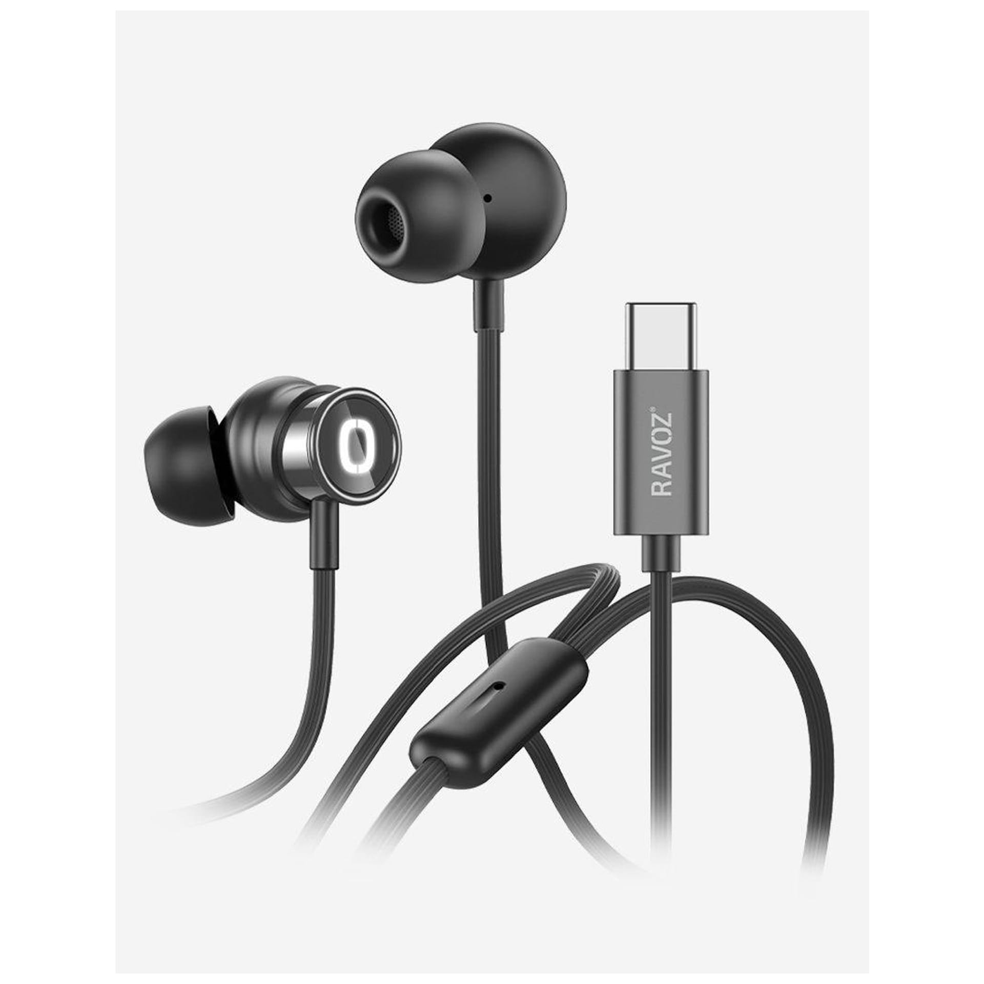Ravoz Z Tune Type-C In-ear Wired Earphone, Black