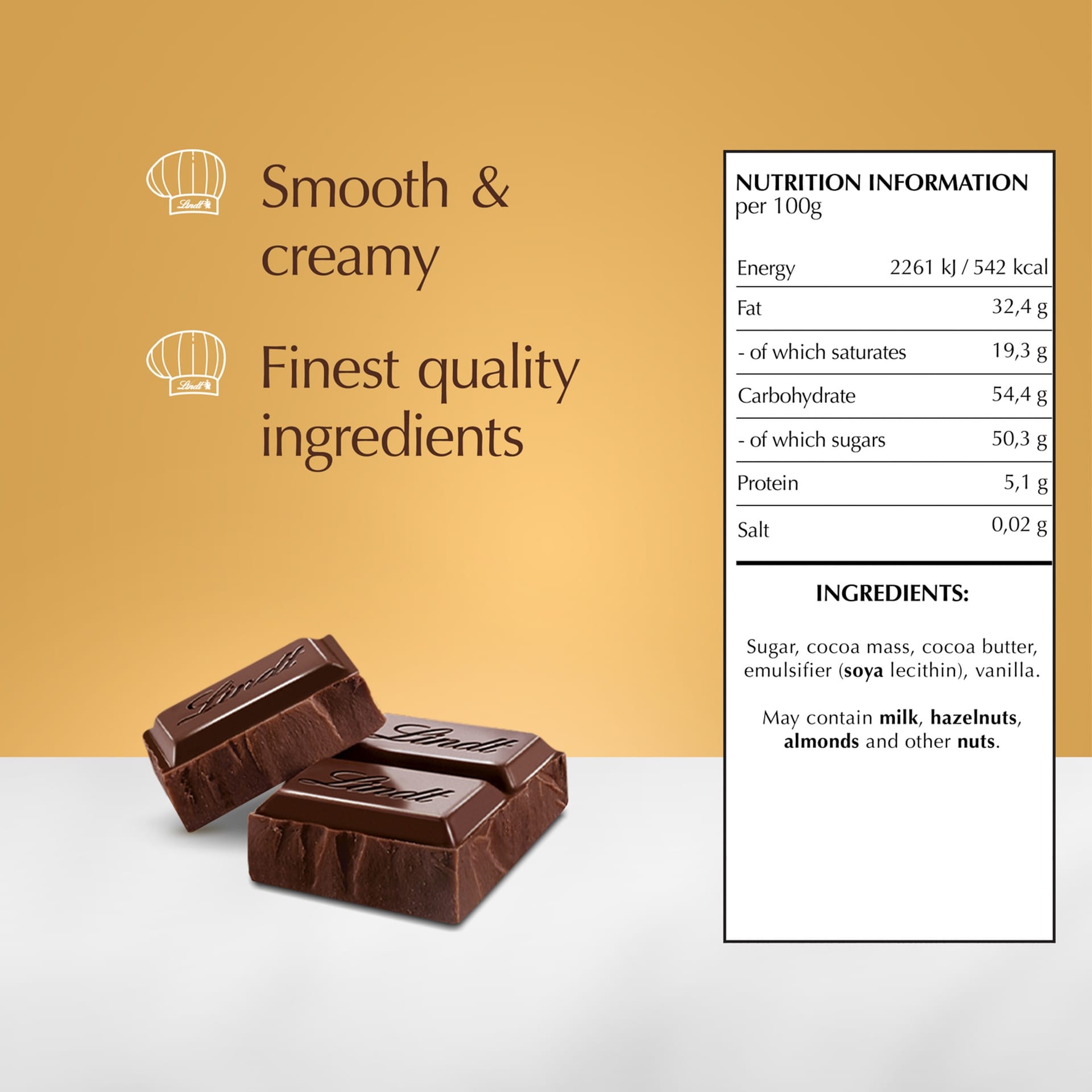 Lindt Swiss Premium Dark Chocolate 300 g