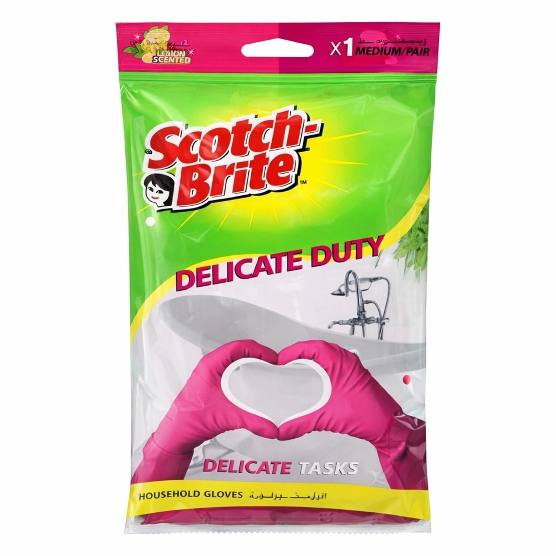 Scotch Brite Delicate Duty Household Hand Gloves Medium 1 Pair