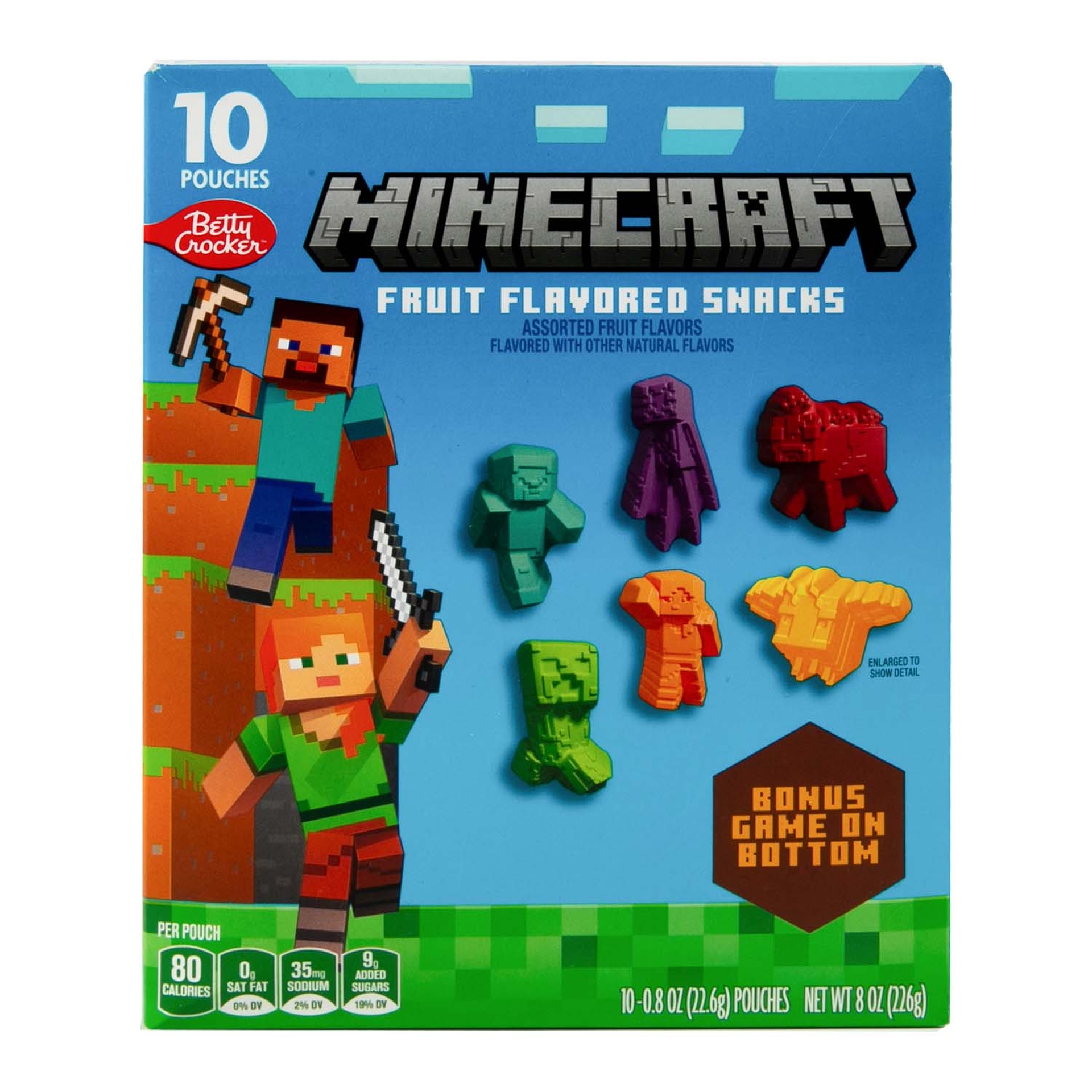 Betty Crocker Minecraft Fruit Flavored Snacks 10 pcs 226 g
