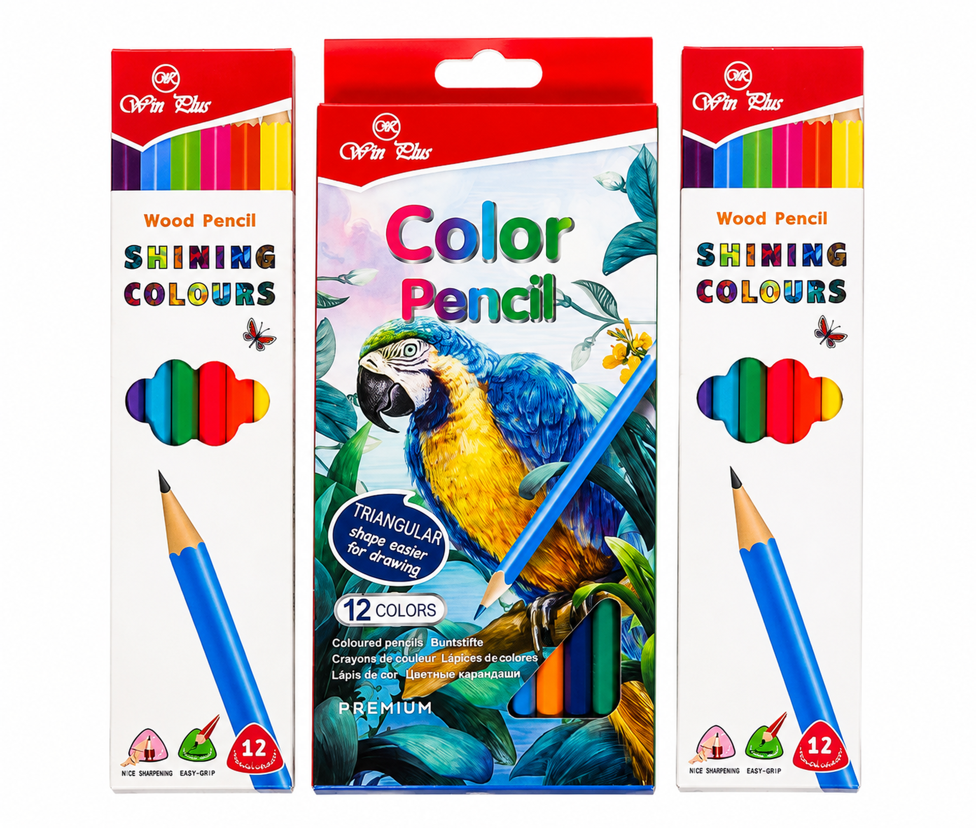 Win Plus HB Pencil + Color Pencil SA-205 + SG-9712 36 pcs
