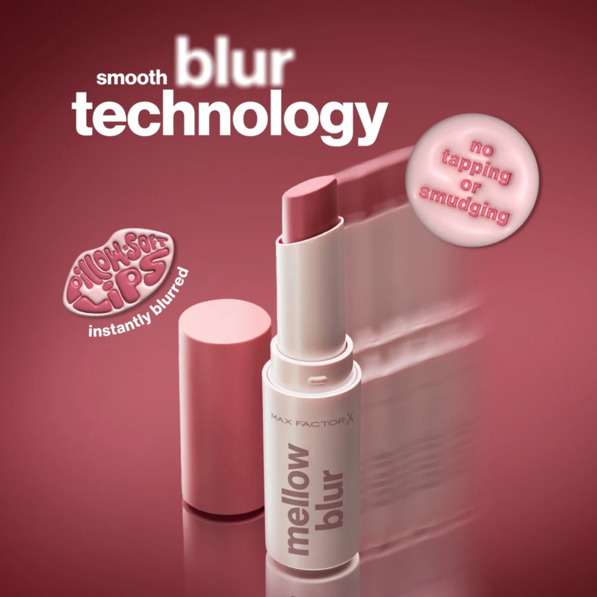 Max Factor Mellow Blur Soft Blurring Lipstick, 010 Mochi Mauve