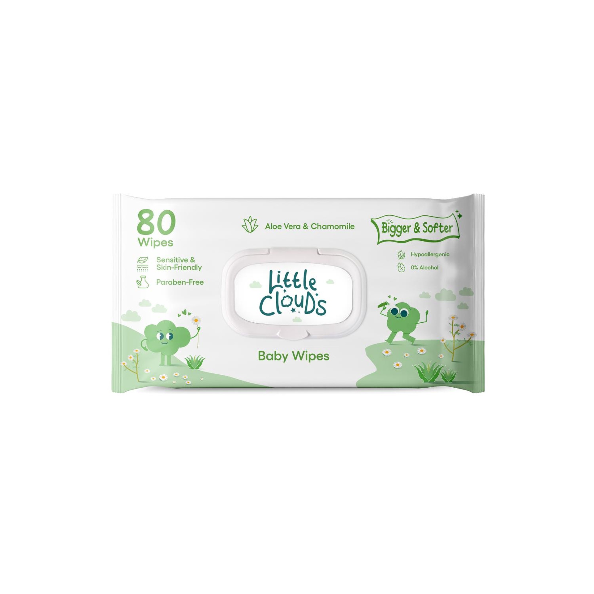 Little Clouds Aloe Vera & Chamomile Baby Wipes 80 pcs
