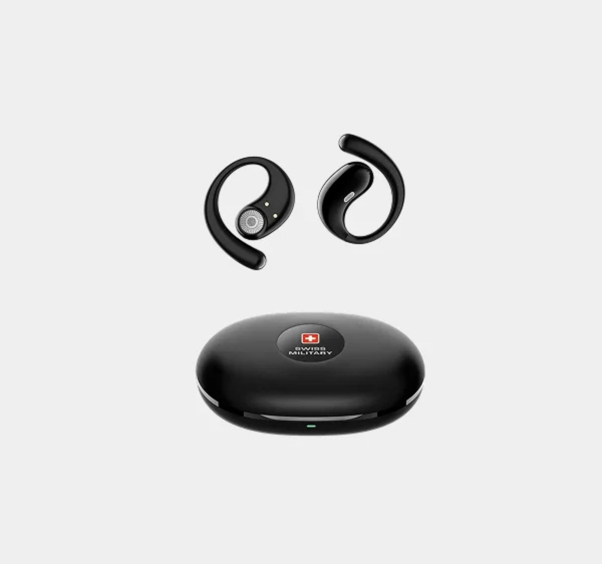 Swiss Military Delta 7 Open-Ear Wireless Earbuds, Black, SM-TWS-DELTA7-BLK
